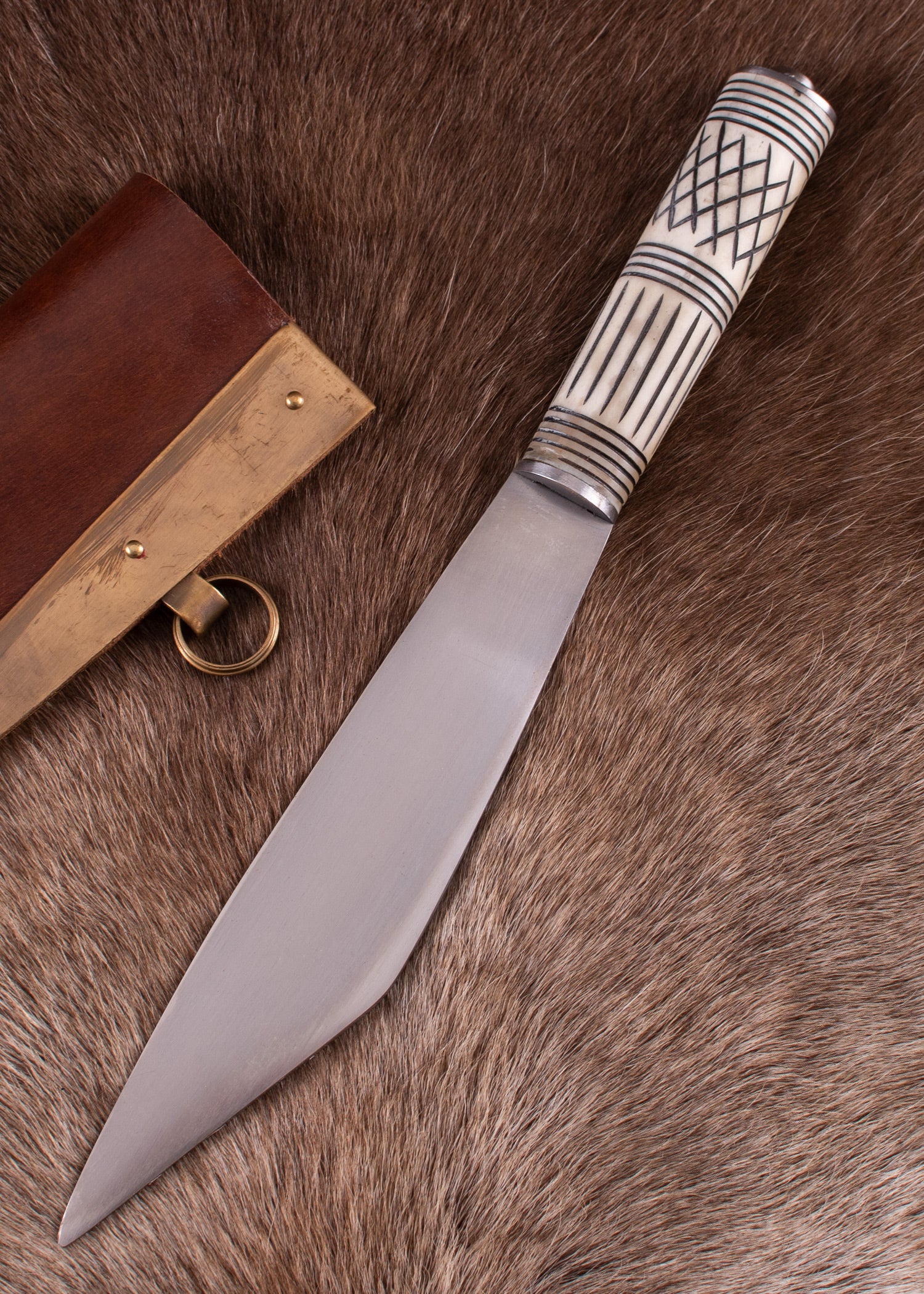 Imagen 3 - Viking Skramasax, Cuchillo Saxo Con Mango De Hueso