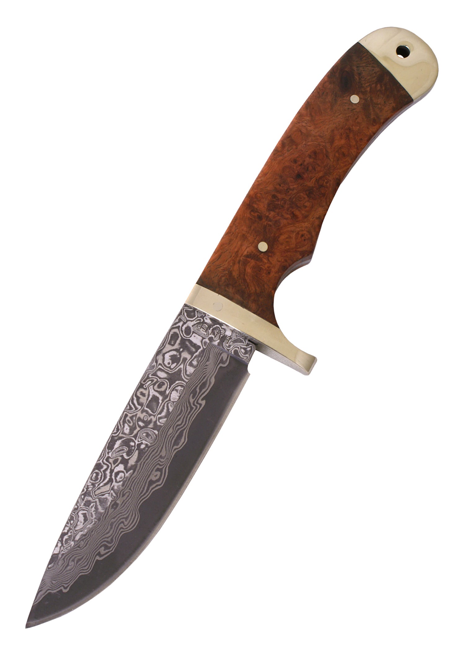 Imagen 1 - Cuchillo Damasco Con Funda De Cuero.