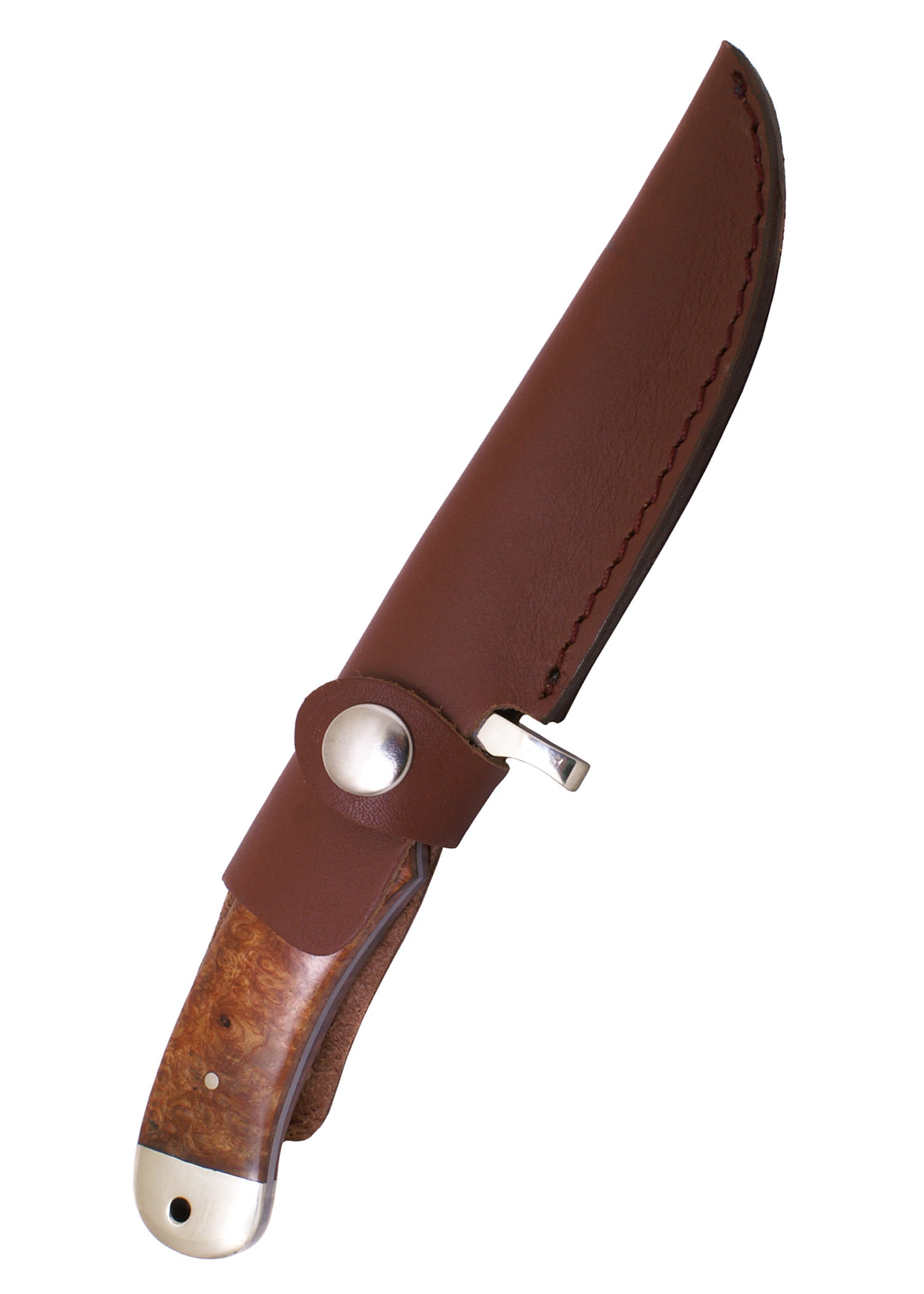 Imagen 2 - Cuchillo Damasco Con Funda De Cuero.