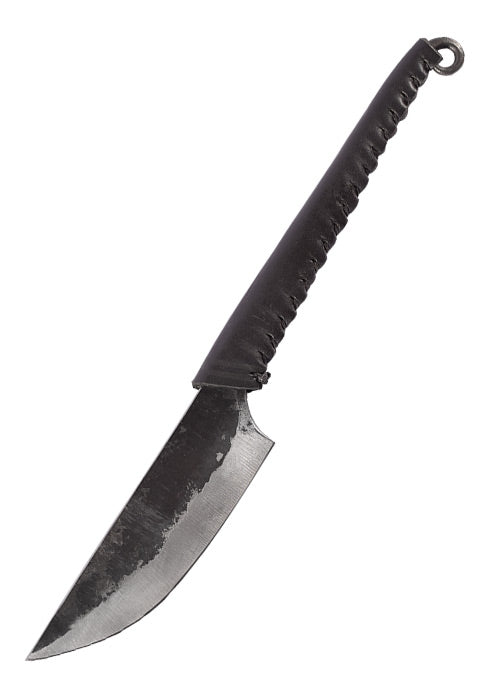 Imagen 1 - Cuchillo Forjado Con Mango De Cuero Forrado 21 Cm