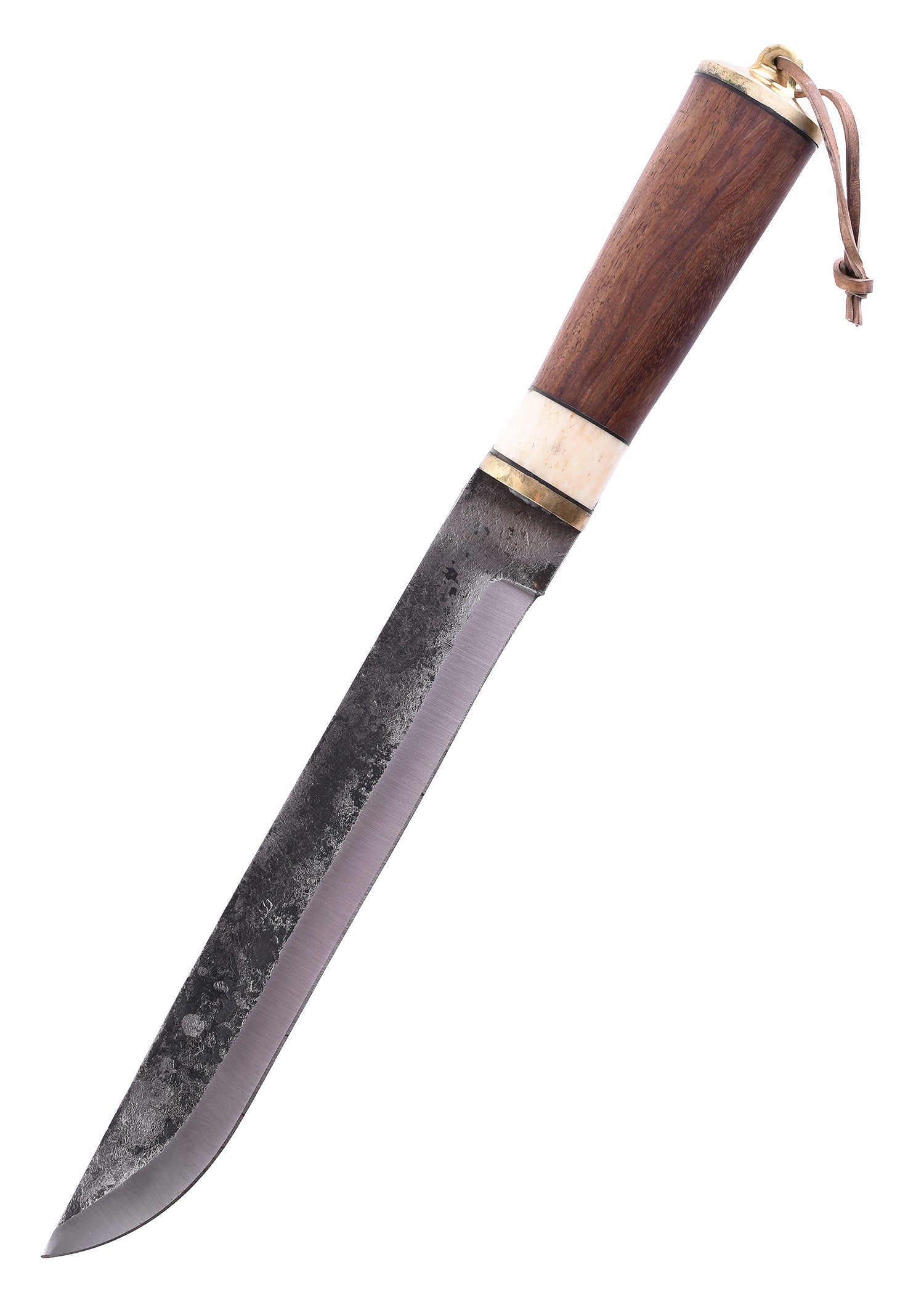 Imagen 1 - Cuchillo Con Mango De Madera Y Funda De Cuero.