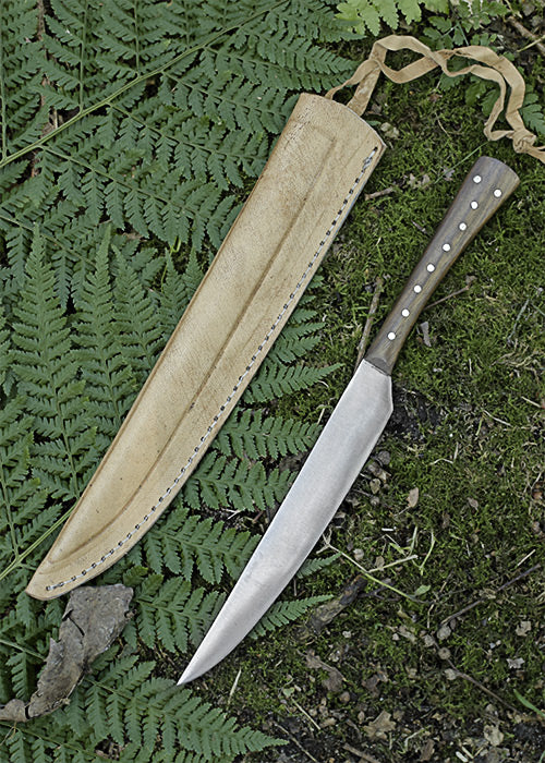 Imagen 3 - Cuchillo De Comedor Con Mango De Madera, 23,5 Cm, Con Funda