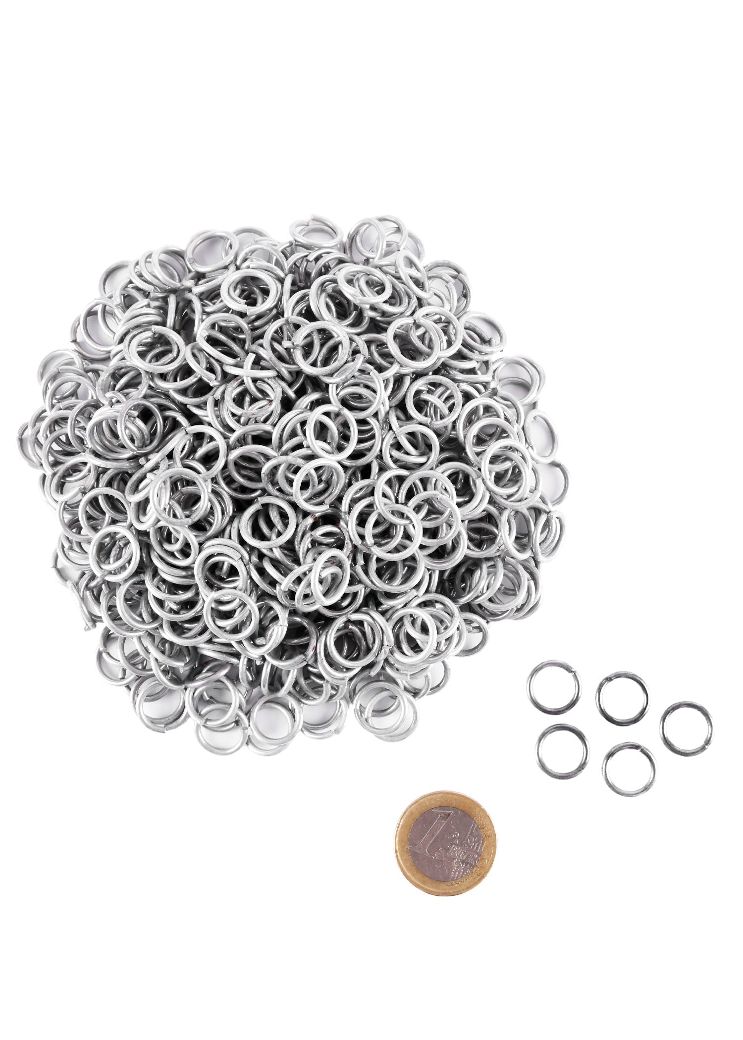 Platos De Cadena Sueltos, Paquete De 3 Kg, Sin Remachar, Galvanizado, Diámetro Interior De 9 Mm - Tienda Medieval.