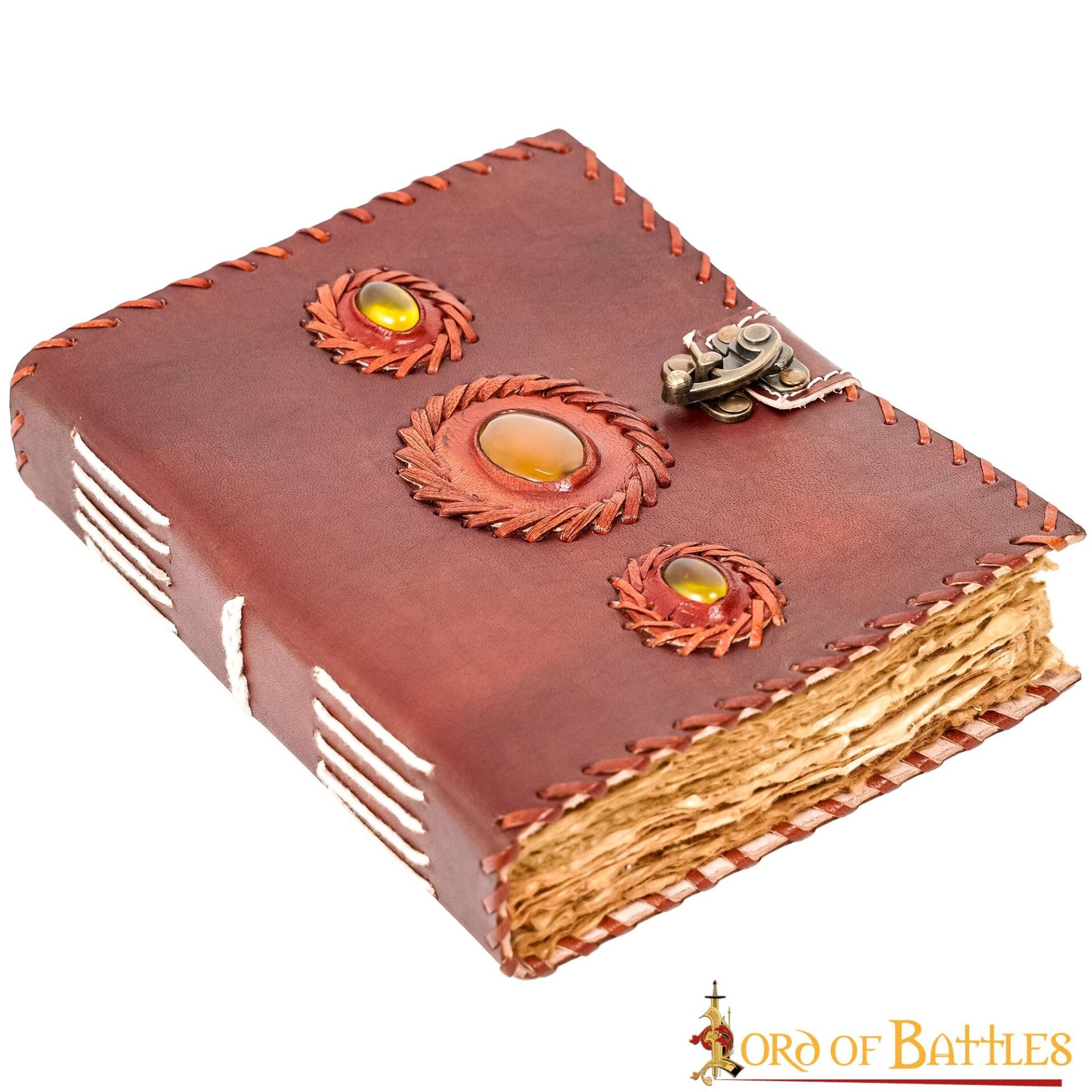 Imagen única de: Diario Medieval de Notas de Piel Auténtica Hecho a Mano
