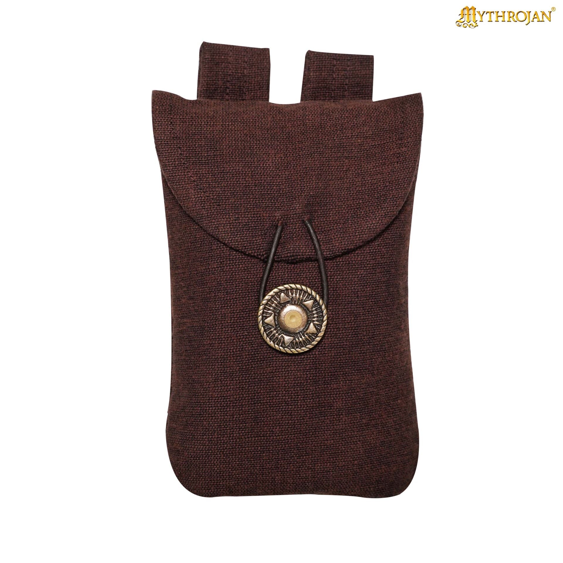Imagen única de: Mythrojan Bolsa de Cinturón de Gamuza Grande, Ideal para Sca Larp Reenactment y Ren Feria, Cuero de Gamuza, Citrus , 7.2 "× 4.7 "