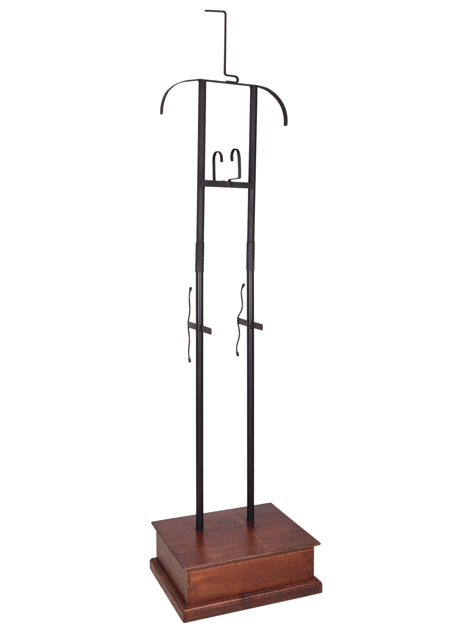 Imagen única de: Soporte Universal Para Armadura De Metal Con Base De Madera Marrón