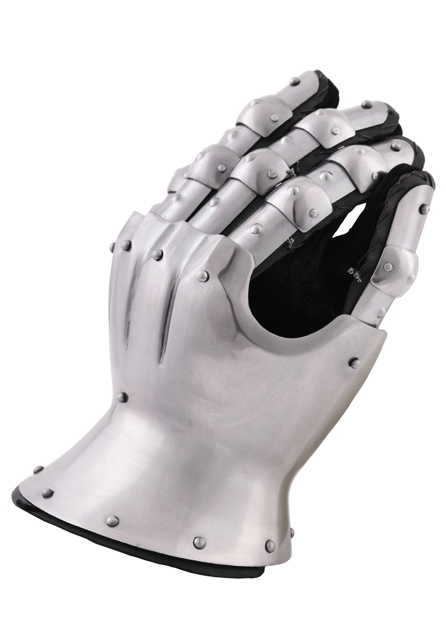 Imagen única de: Guantes Medievales De Reloj De Arena Con Remaches Decorativos, Siglo Xiv, Acero De 1,6 Mm