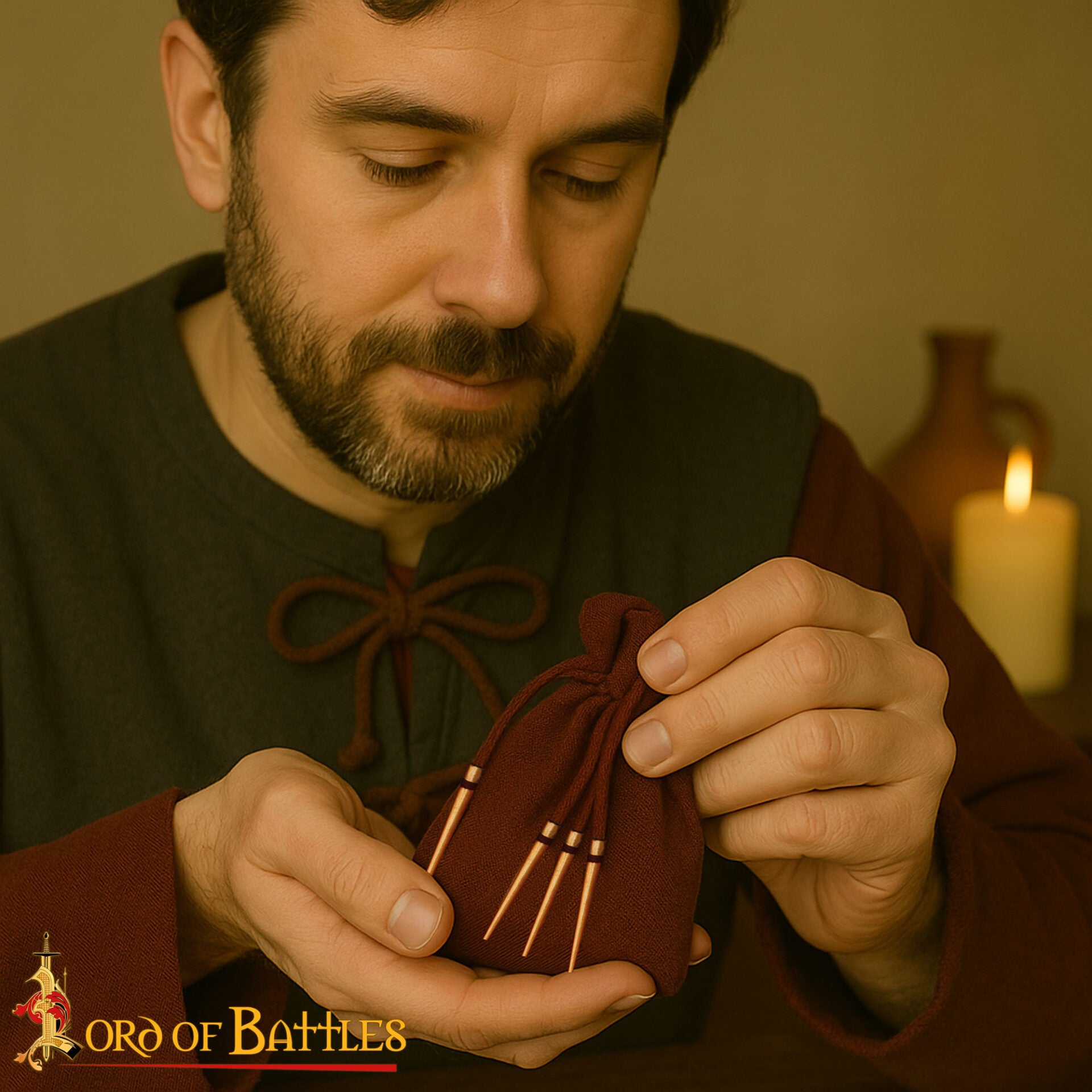 Imagen única de: Aiglets Medievales de Latón - Juego de 10 Puntas de Cordón Resistentes (3,6 Cm)