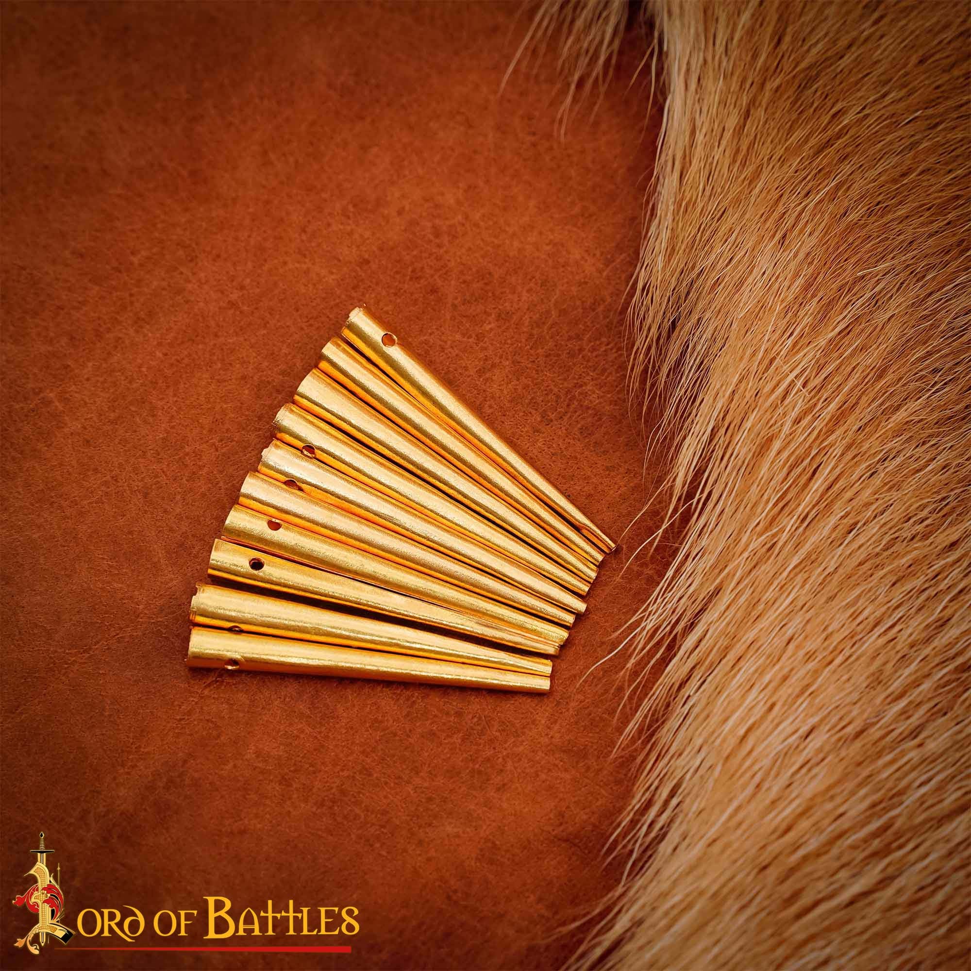 Imagen única de: Aiglets Medievales de Latón - Juego de 10 Puntas de Cordón Resistentes (3,6 Cm)