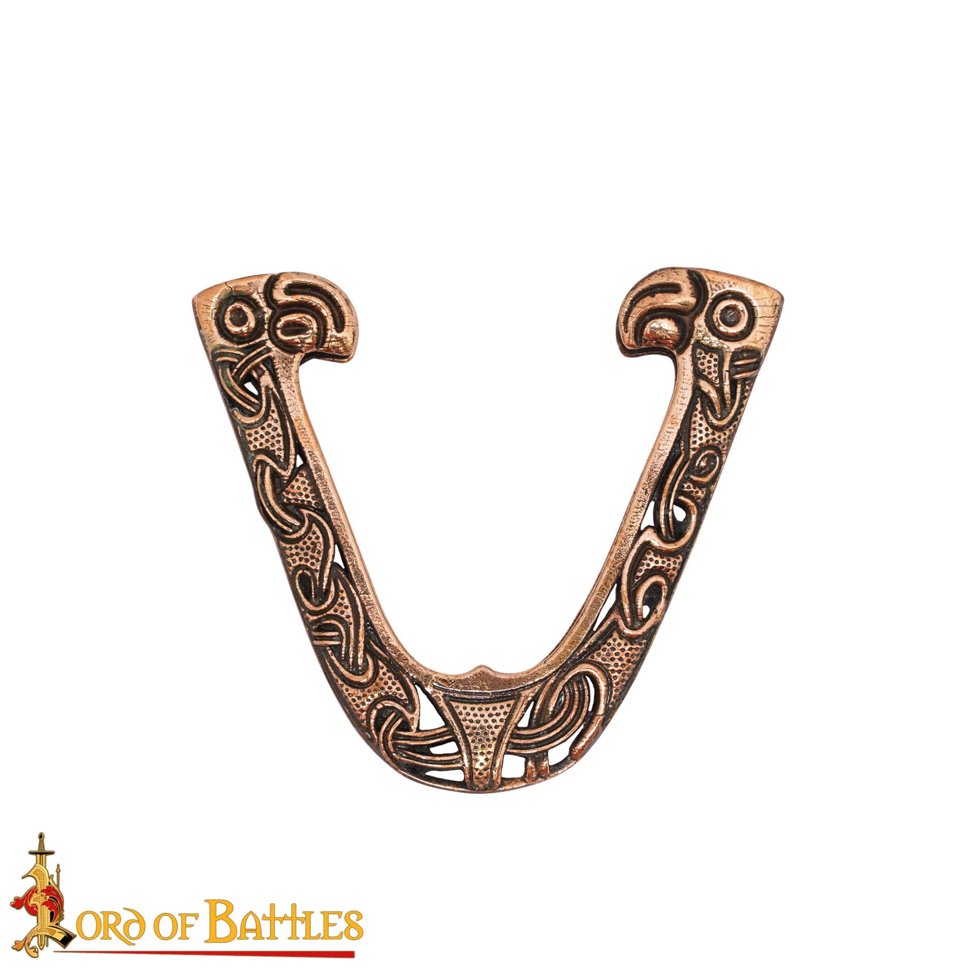 Imagen única de: Espada Vikinga de Bronce Chape - Diseño Cabeza de Dragón