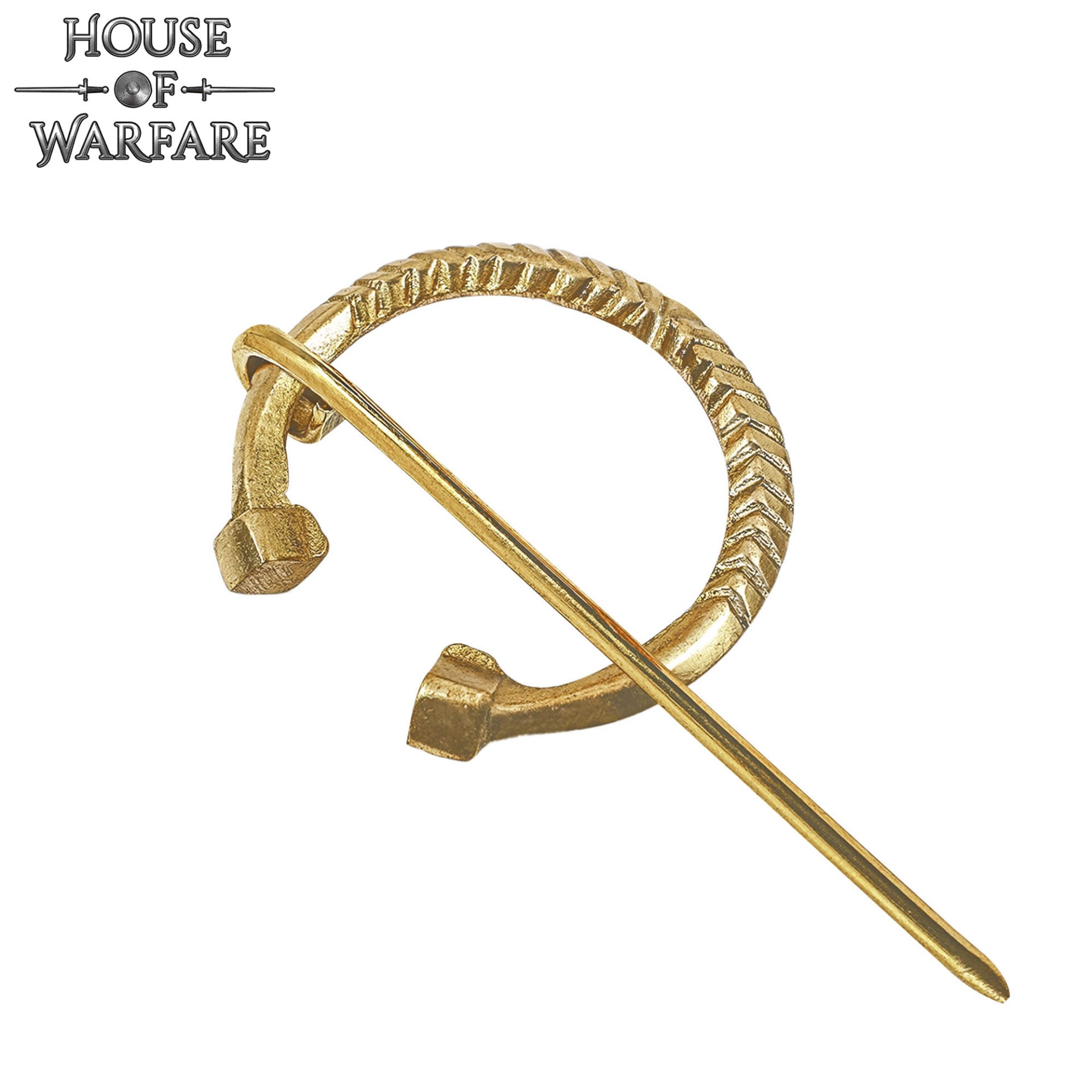 Imagen única de: Fíbula Penannular Medieval de Latón - Alfiler Pequeño de Capa para Broche de Traje Histórico y Vikingo