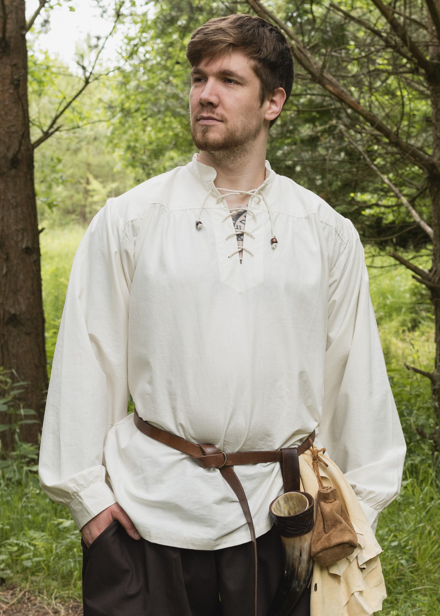Imagen única de: Camisa Medieval Ludwig, Natural