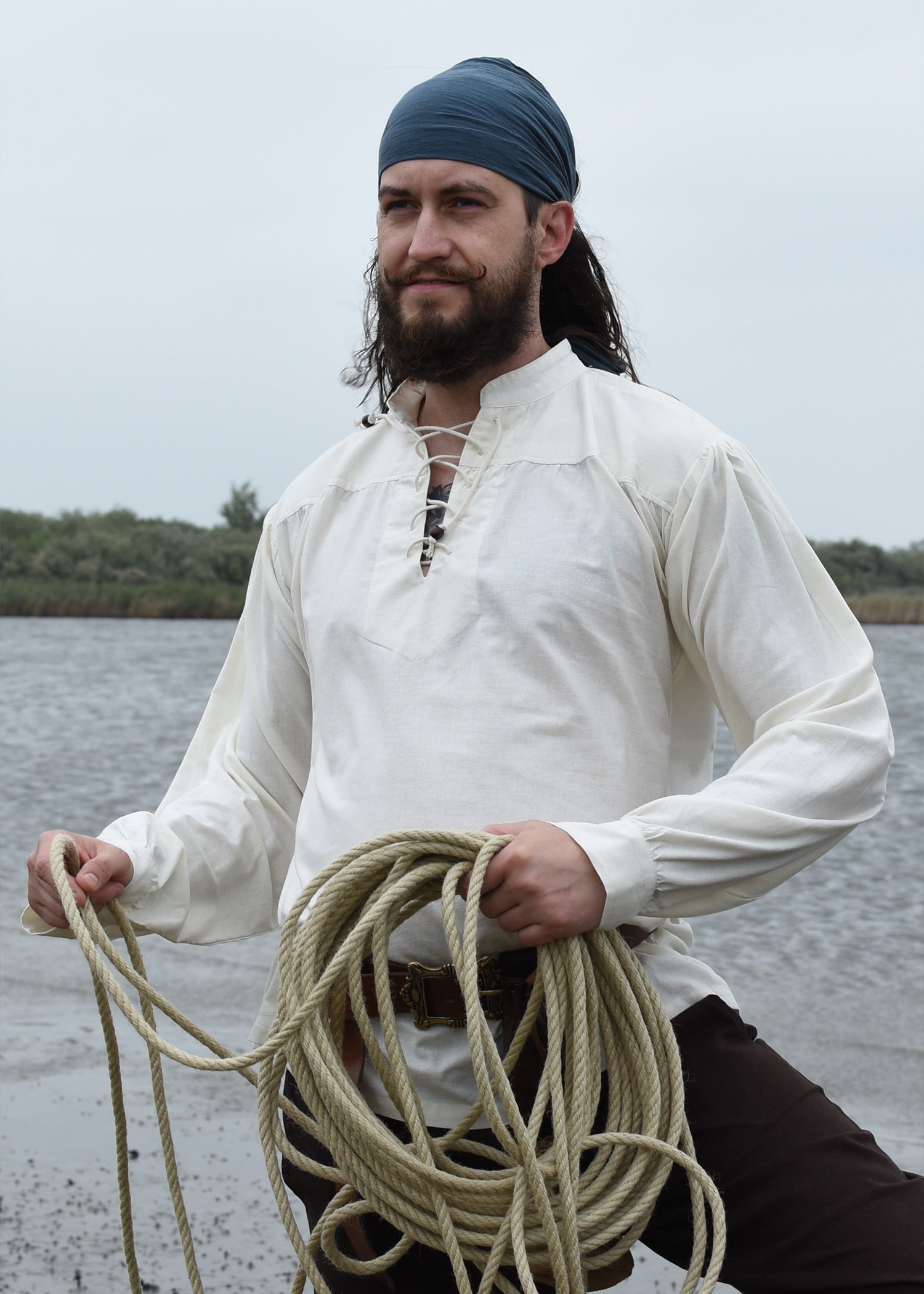 Imagen única de: Camisa Medieval Ludwig, Natural