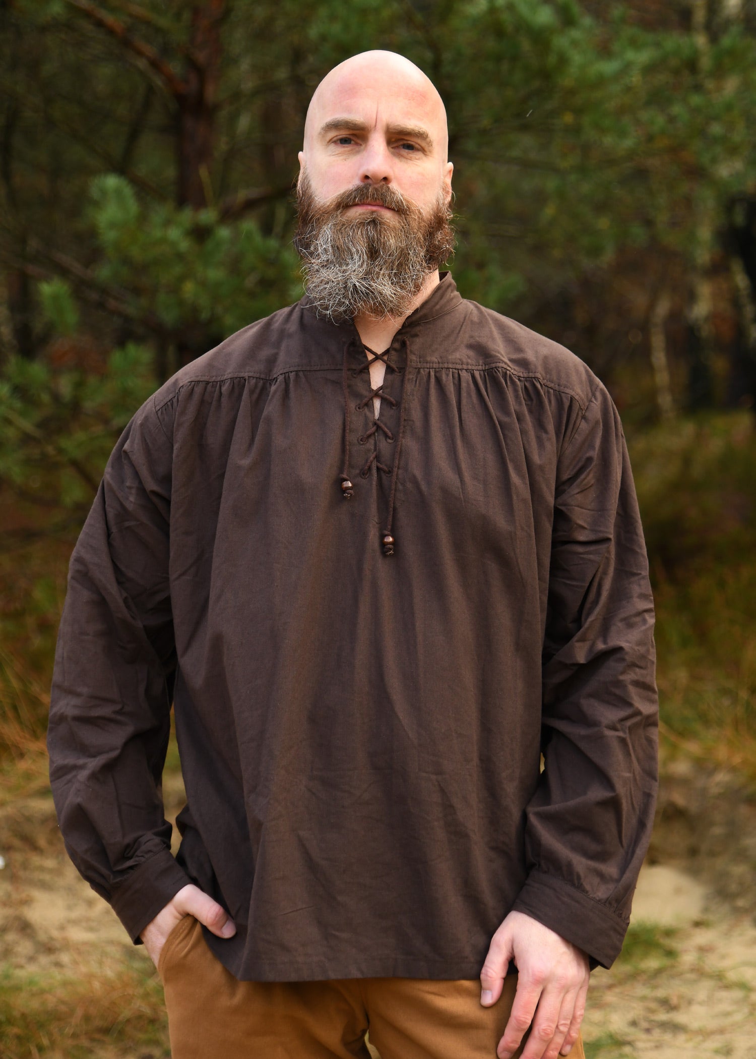 Imagen única de: Camisa Medieval Ludwig, Marrón