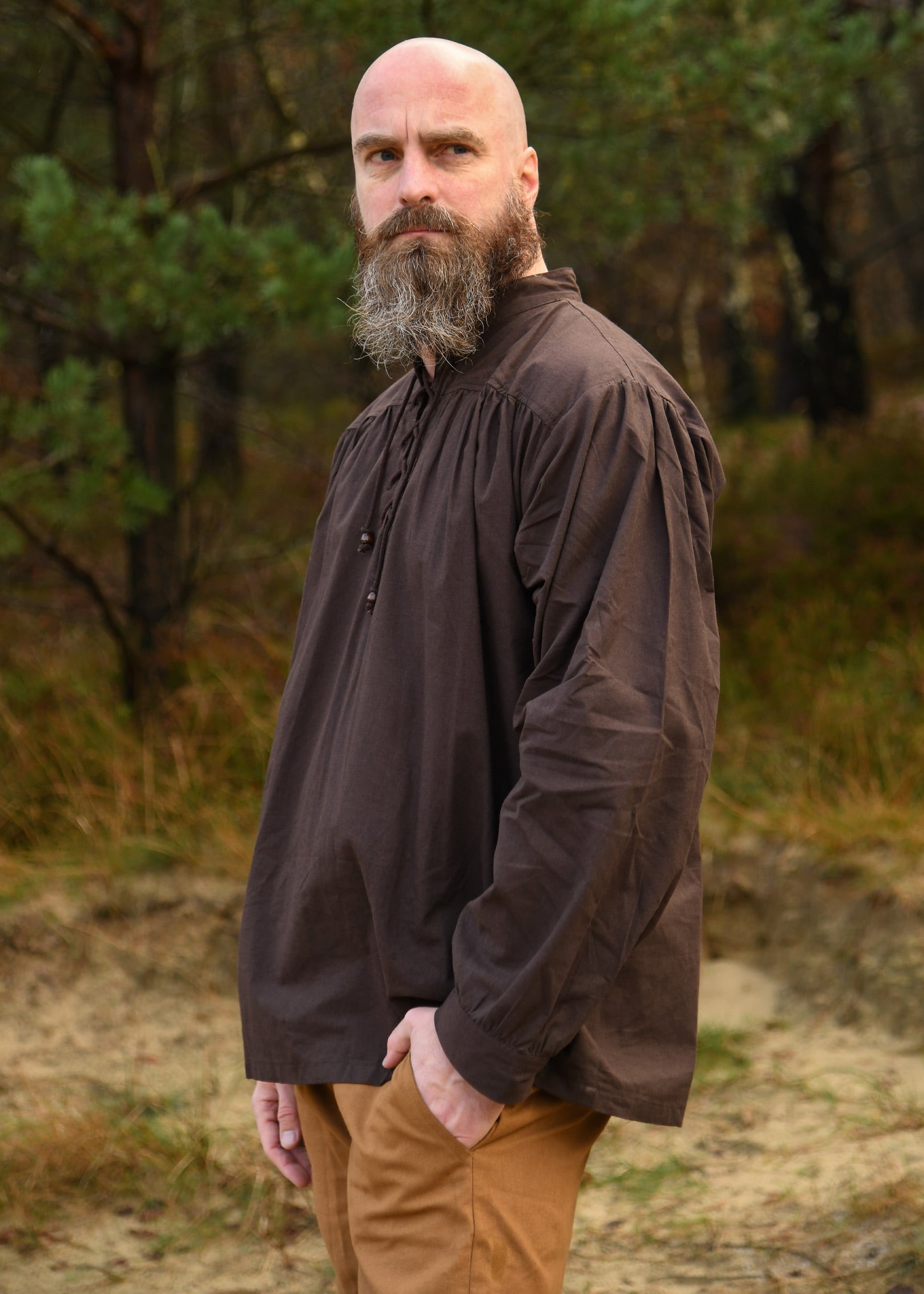 Imagen única de: Camisa Medieval Ludwig, Marrón