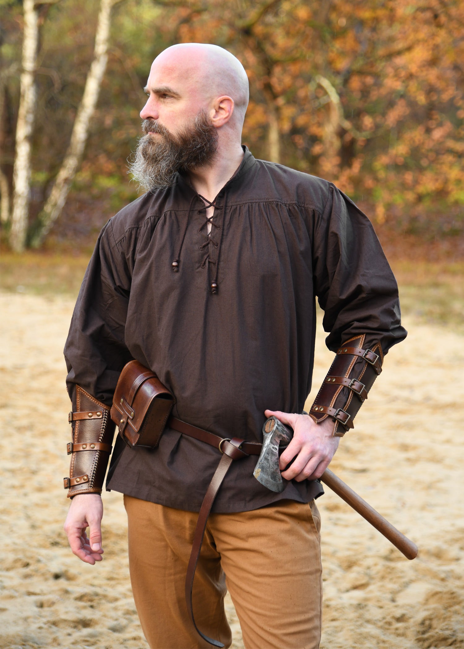 Imagen única de: Camisa Medieval Ludwig, Marrón