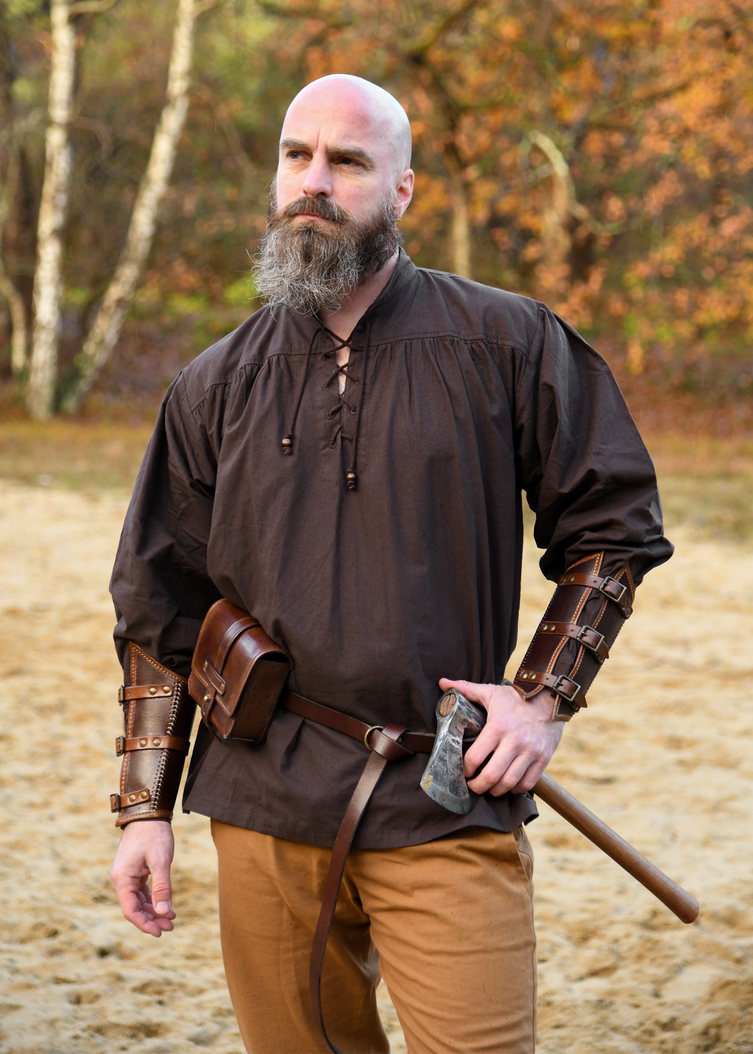 Imagen única de: Camisa Medieval Ludwig, Marrón