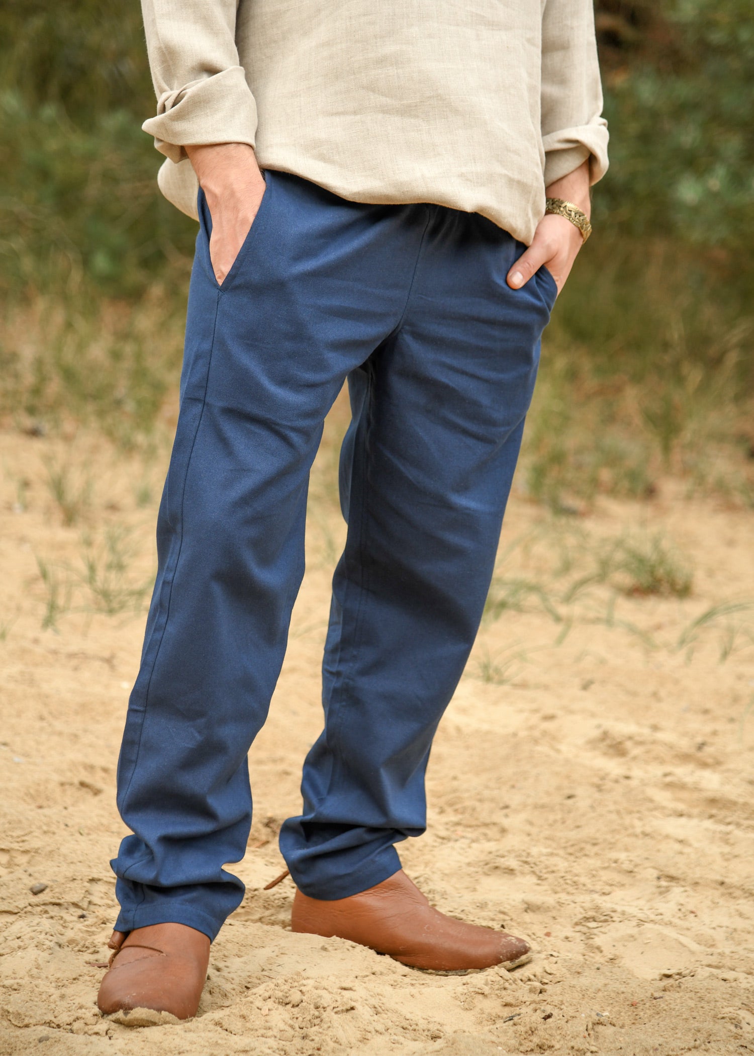 Imagen única de: Pantalón Medieval Sencillo Hagen, Azul
