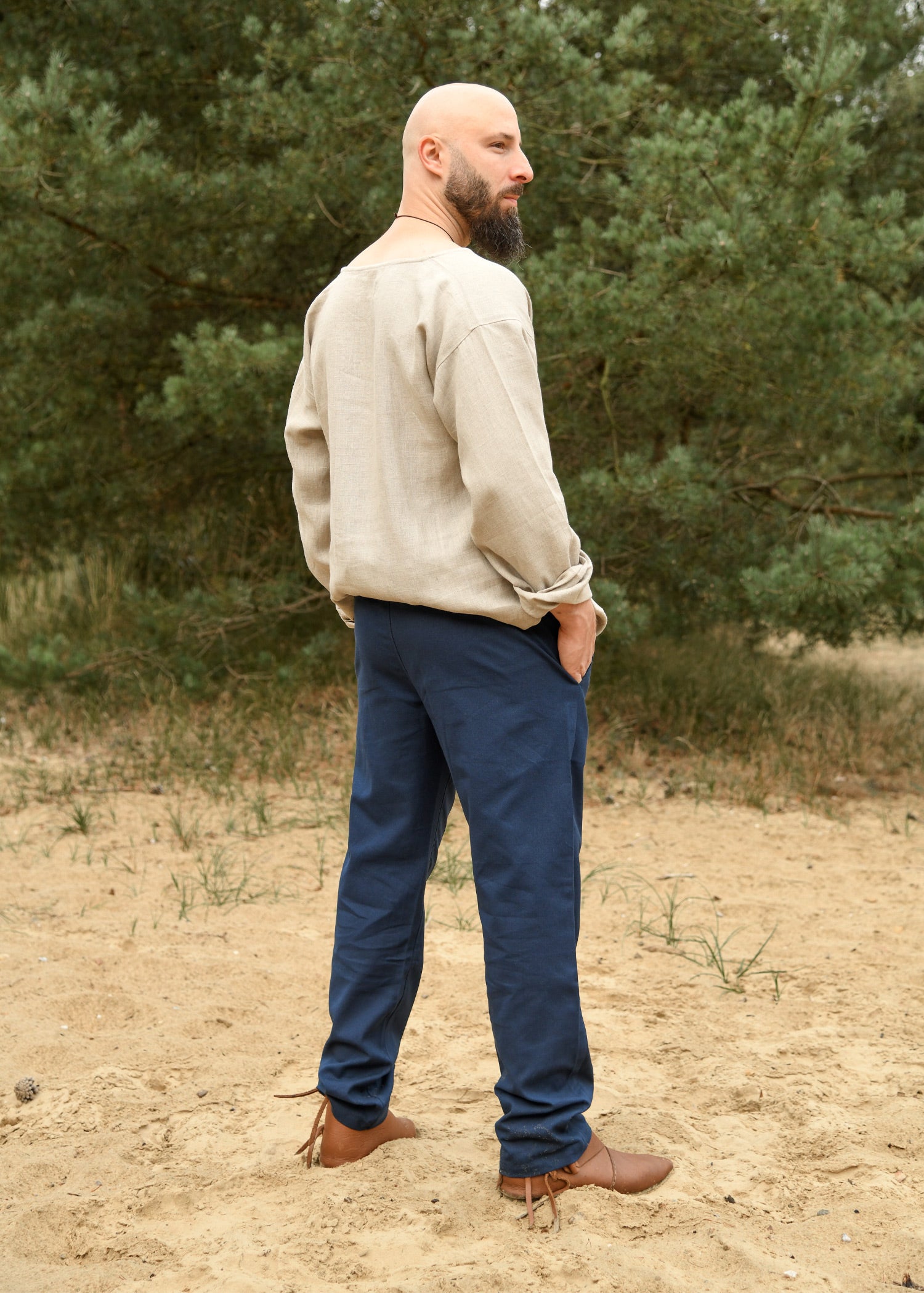 Imagen única de: Pantalón Medieval Sencillo Hagen, Azul
