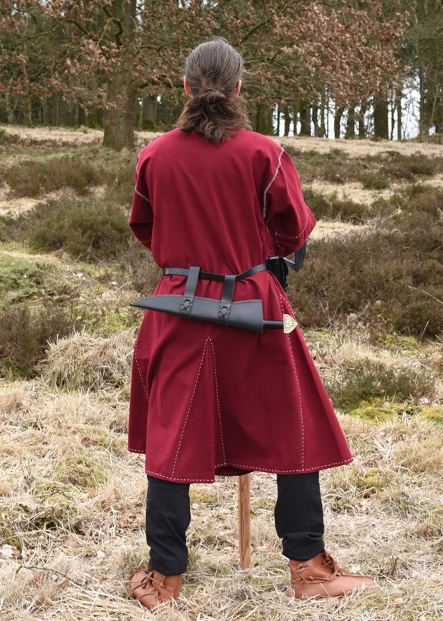 Imagen única de: Túnica Medieval Kragelund Askur, Manga Larga, Rojo Vino