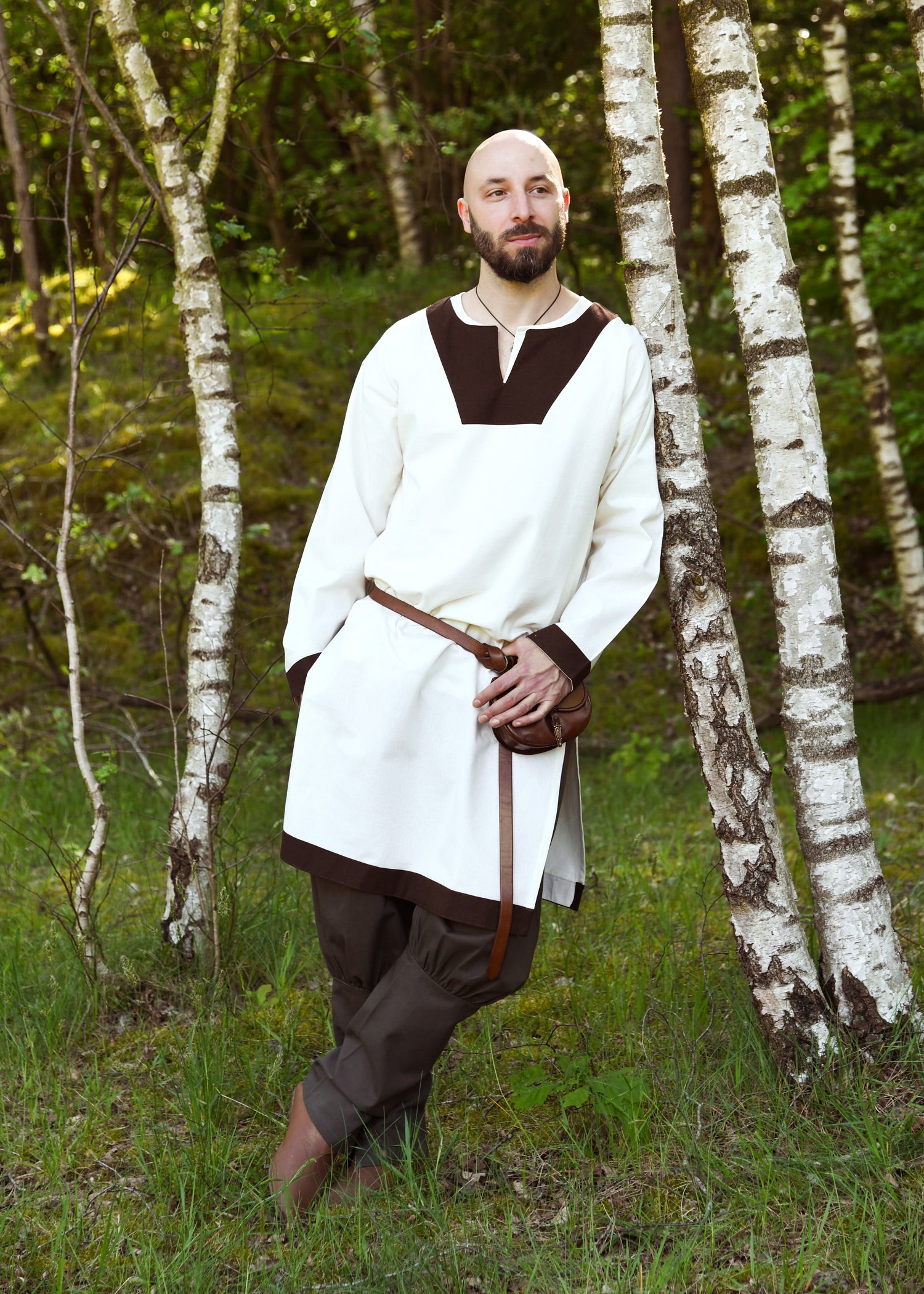 Imagen única de: Túnica Medieval Vallentin, Natural/marrón