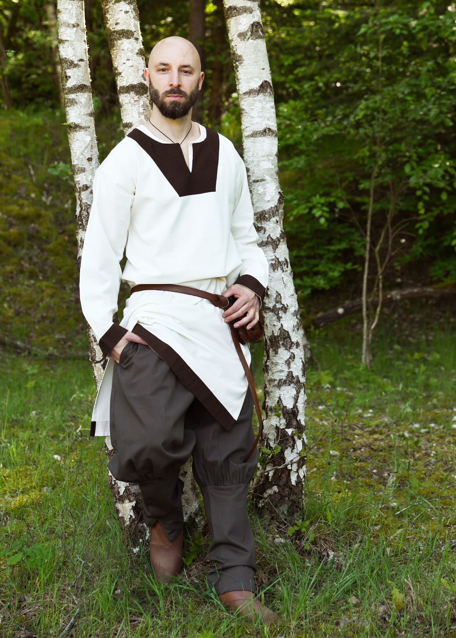 Imagen única de: Túnica Medieval Vallentin, Natural/marrón