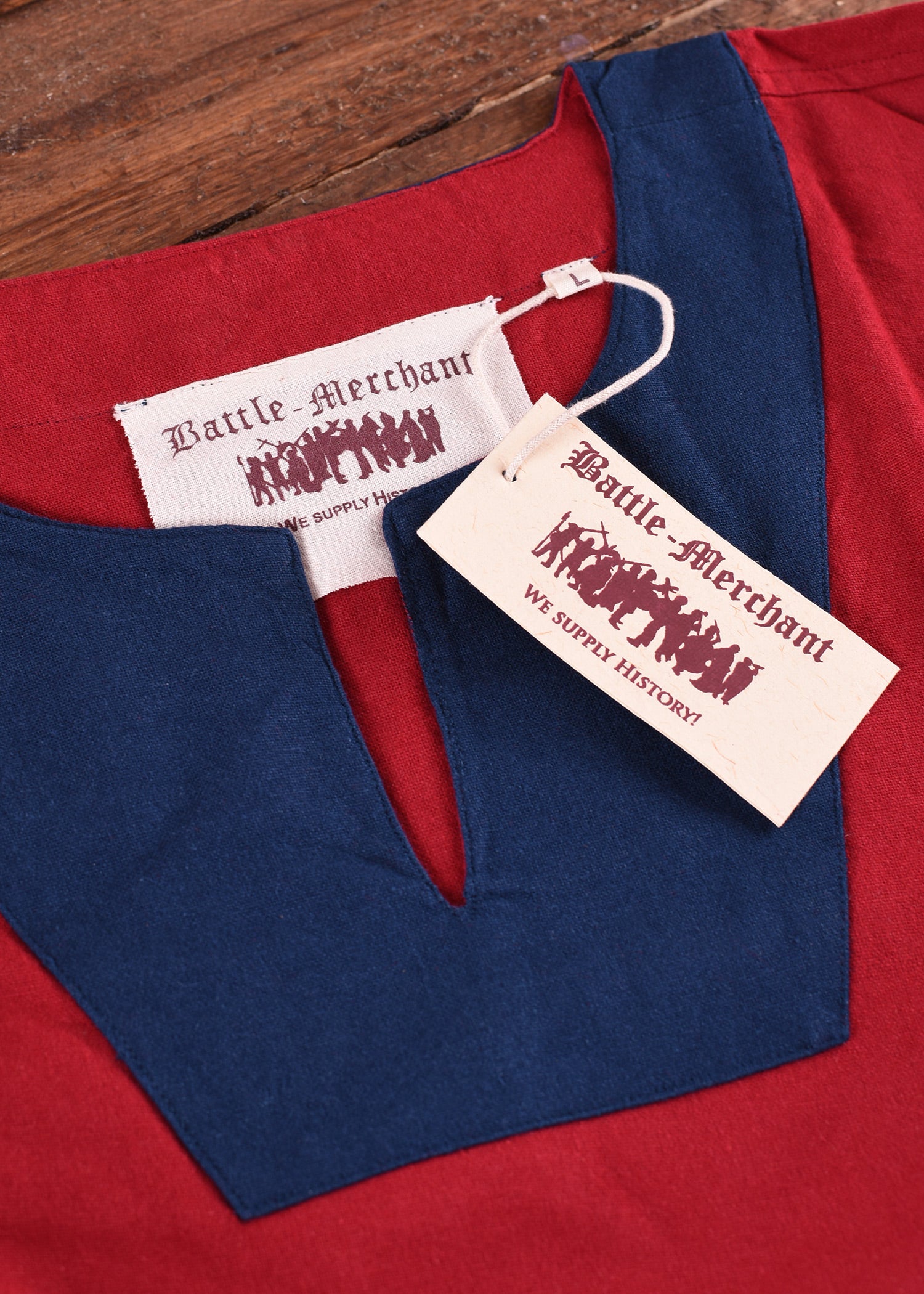Imagen única de: Túnica Medieval Vallentin, Rojo/azul