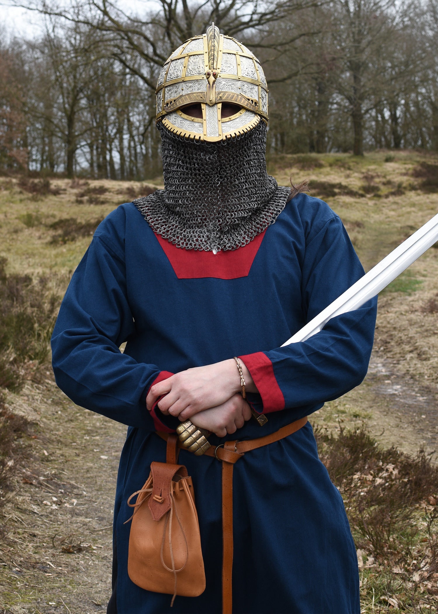 Imagen única de: Túnica Medieval Vallentin, Azul/rojo