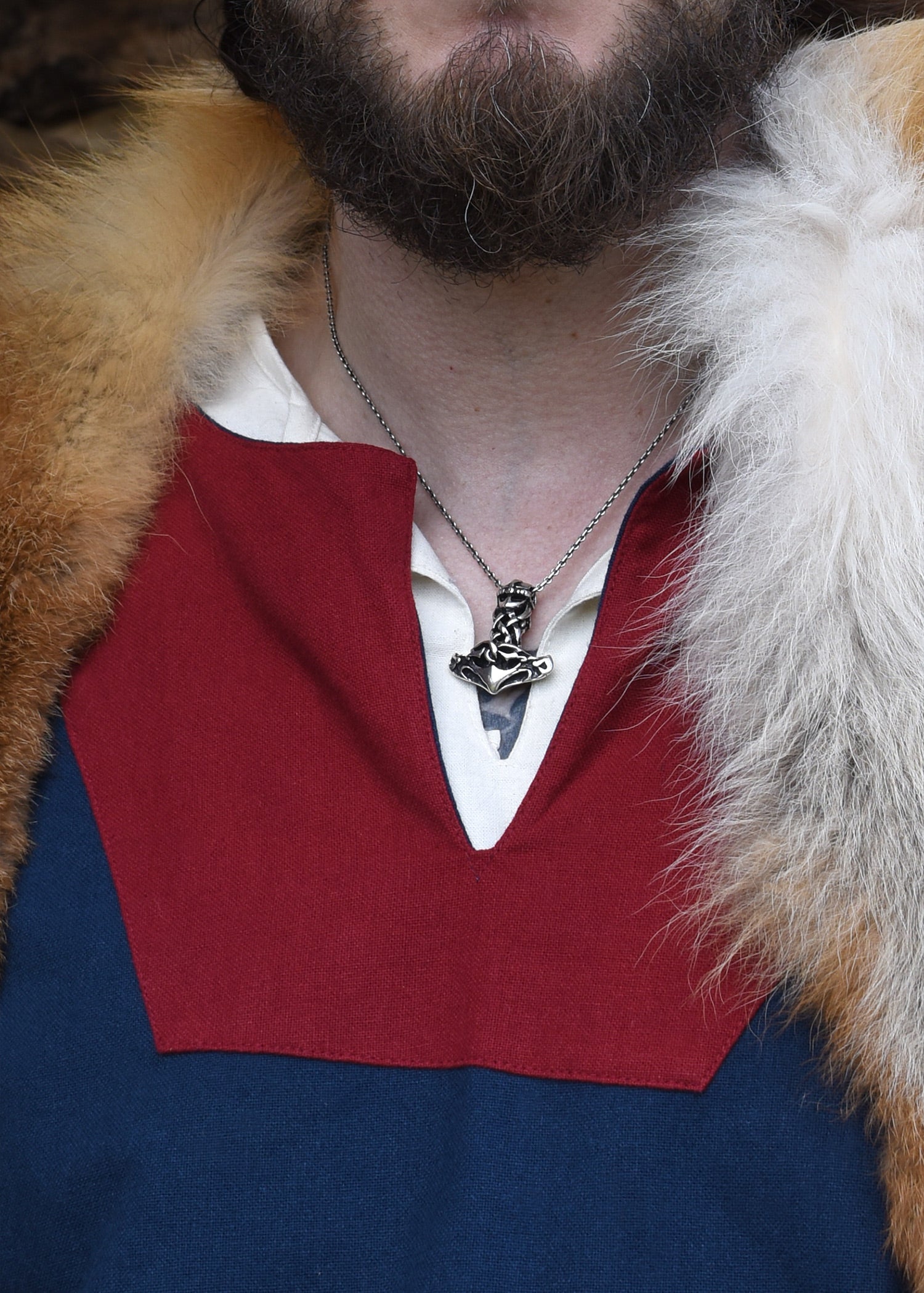 Imagen única de: Túnica Medieval Vallentin, Azul/rojo