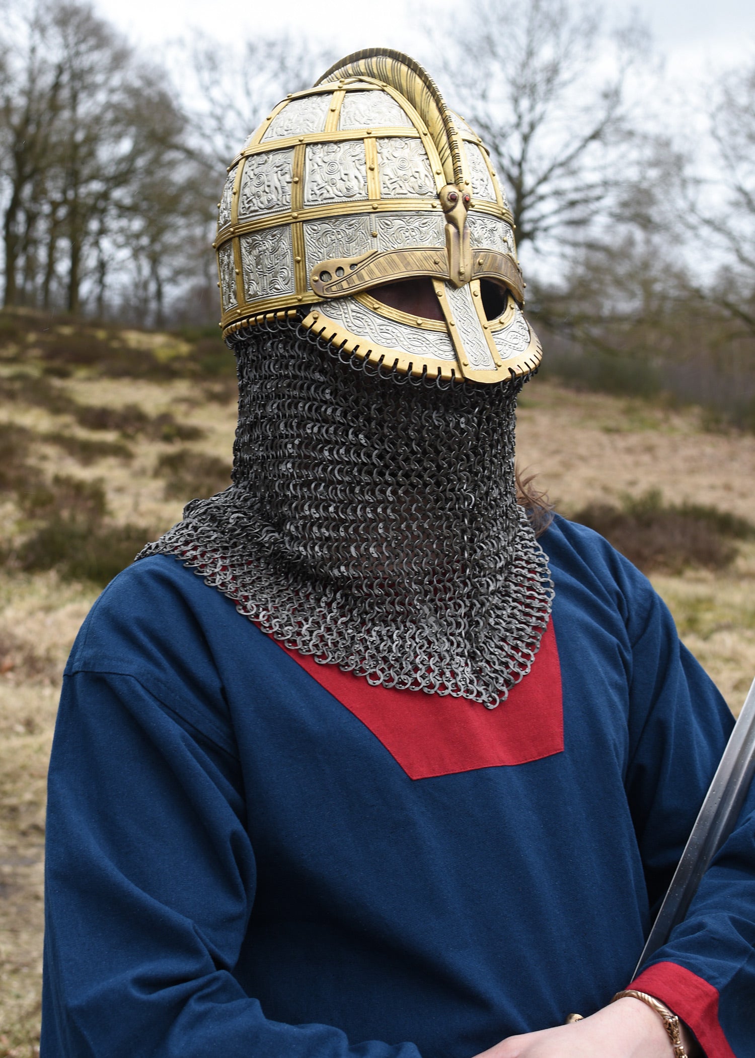 Imagen única de: Túnica Medieval Vallentin, Azul/rojo