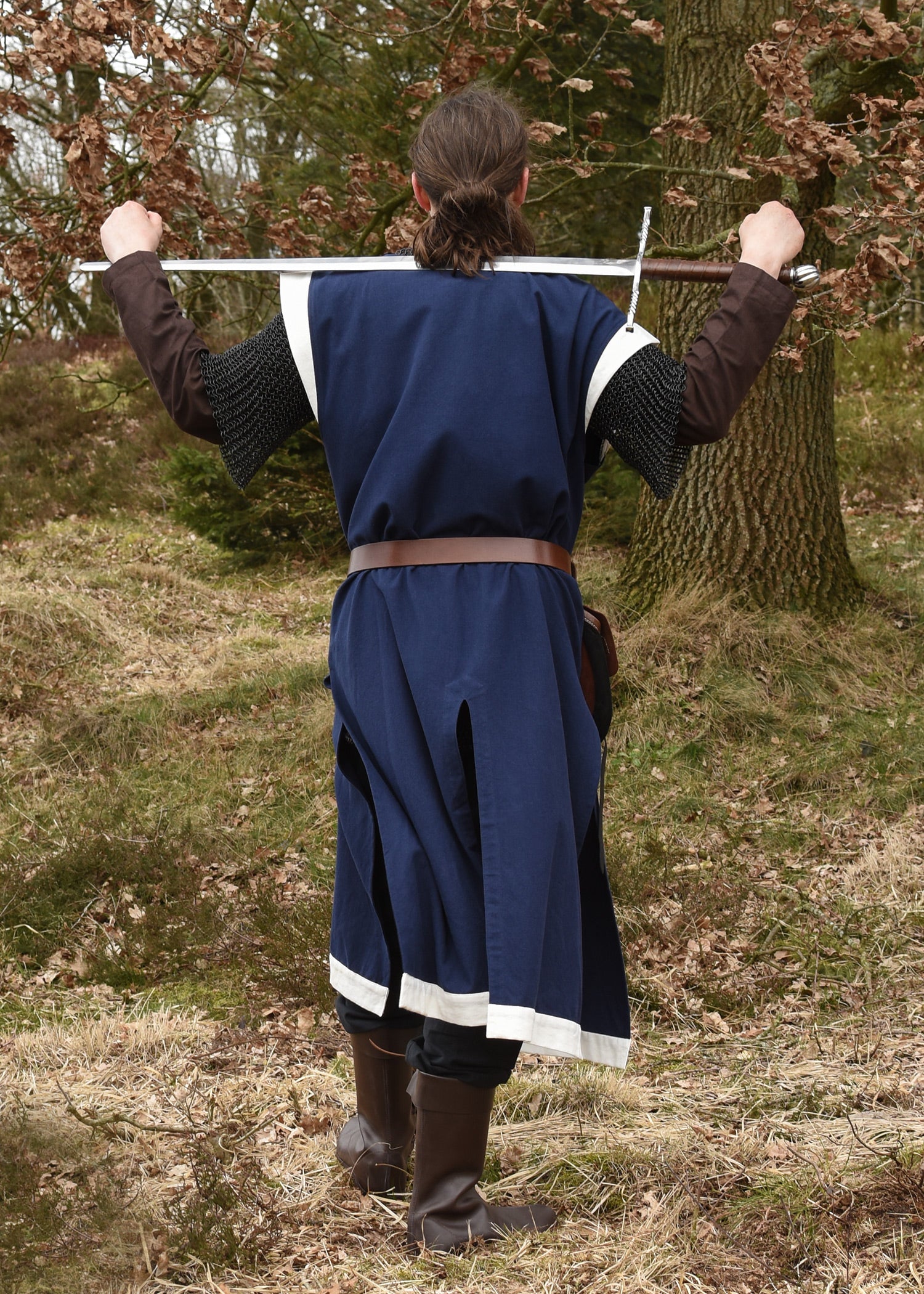 Imagen única de: Túnica Medieval Eckhart, Azul/natural