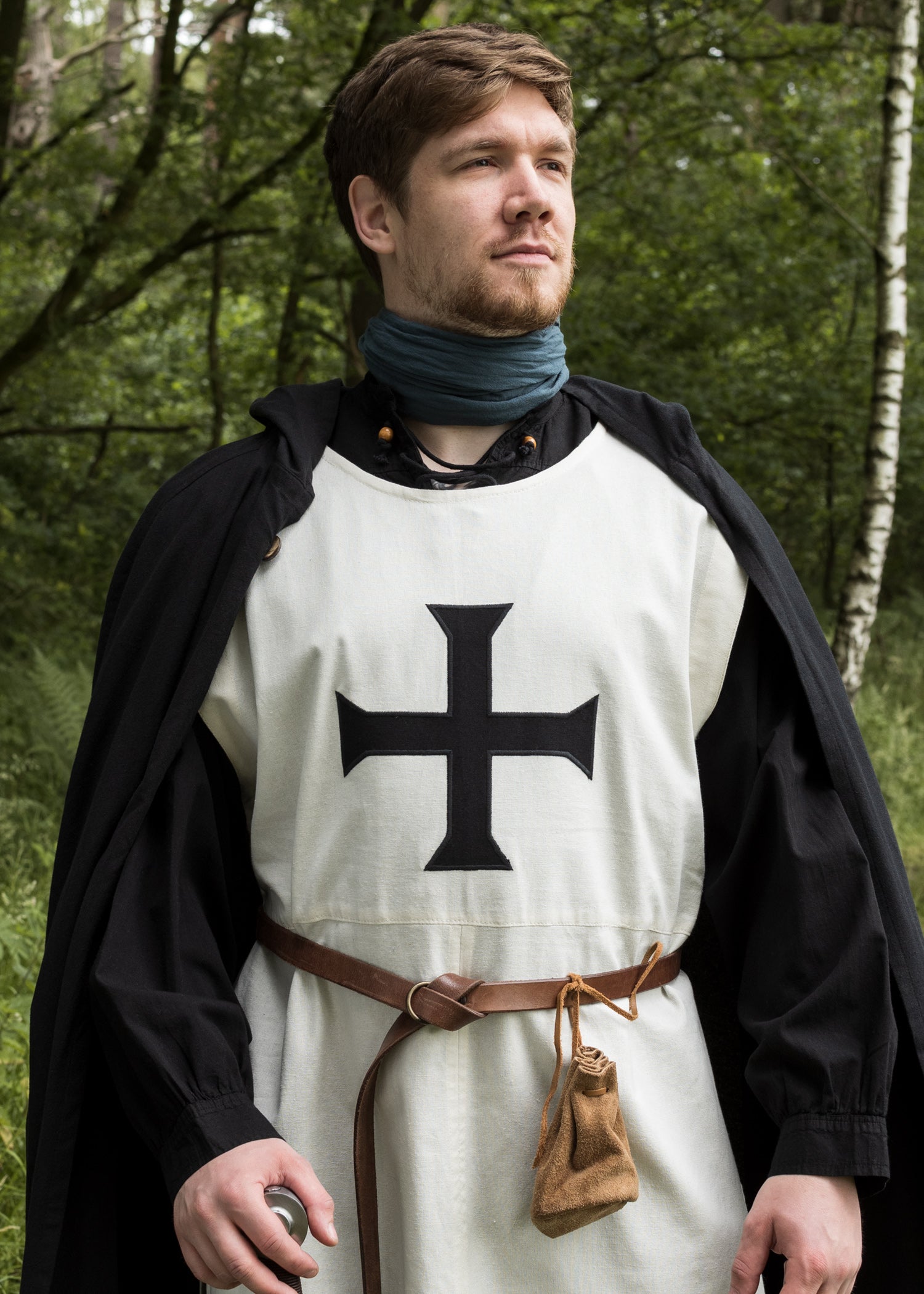 Imagen única de: Tabardo Medieval, Caballeros Teutónicos, Natural/negro