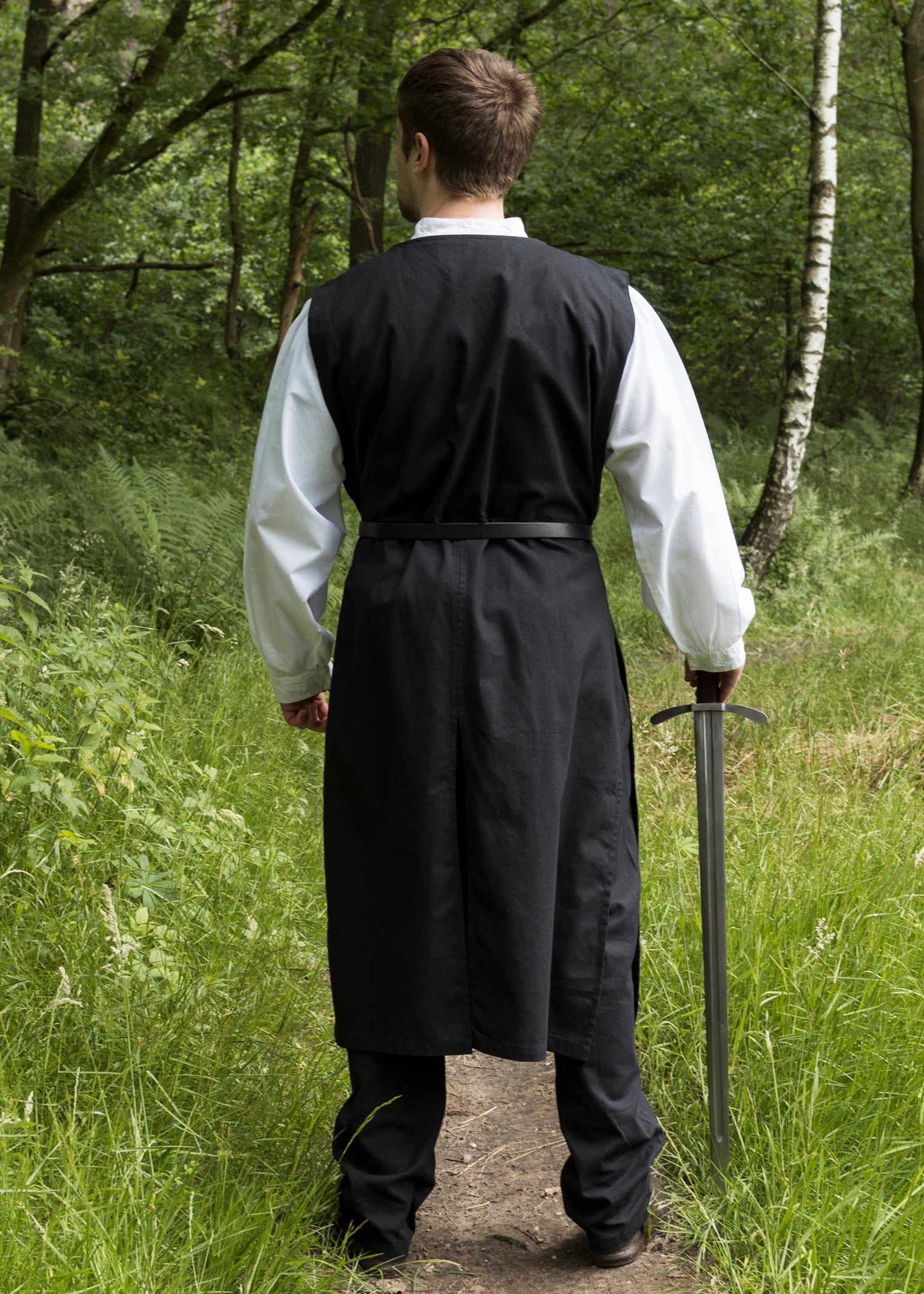 Imagen única de: Tabardo Medieval, Johanniter, Negro/natural