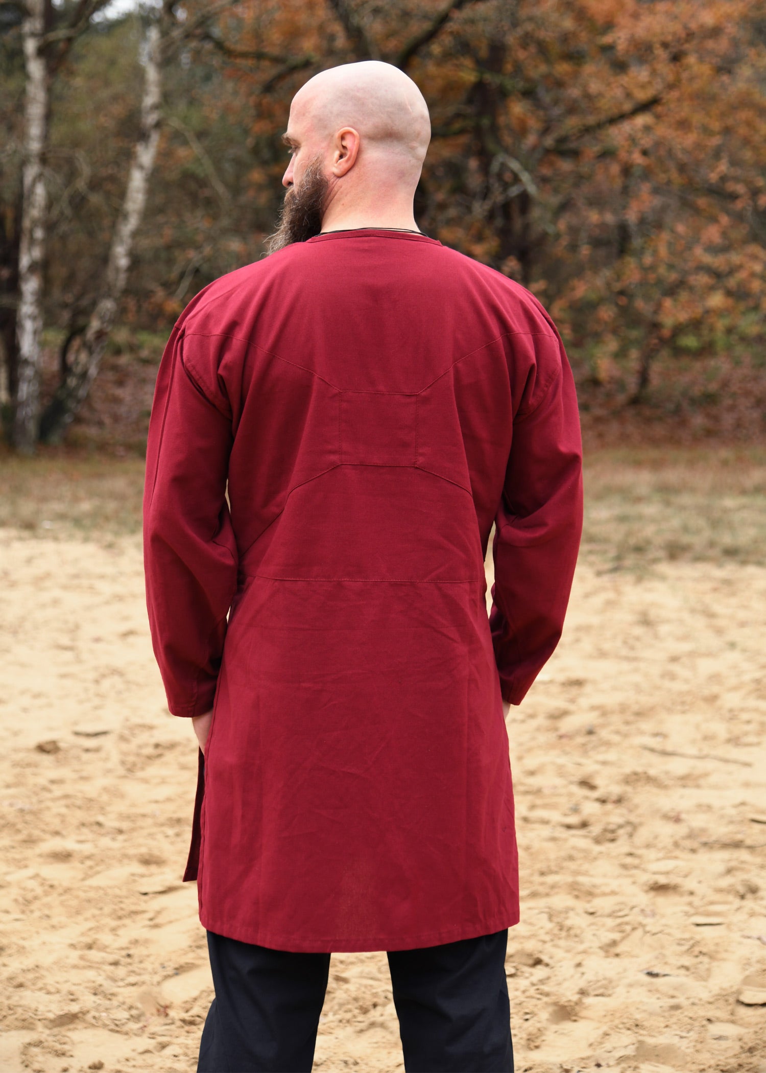Imagen única de: Túnica Vikinga, Reconstrucción De Viborg, Rojo Vino