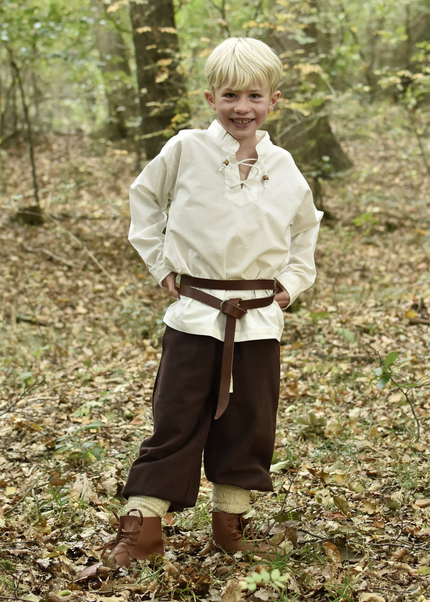 Imagen 2 - Camisa Medieval Infantil Colin, Natural