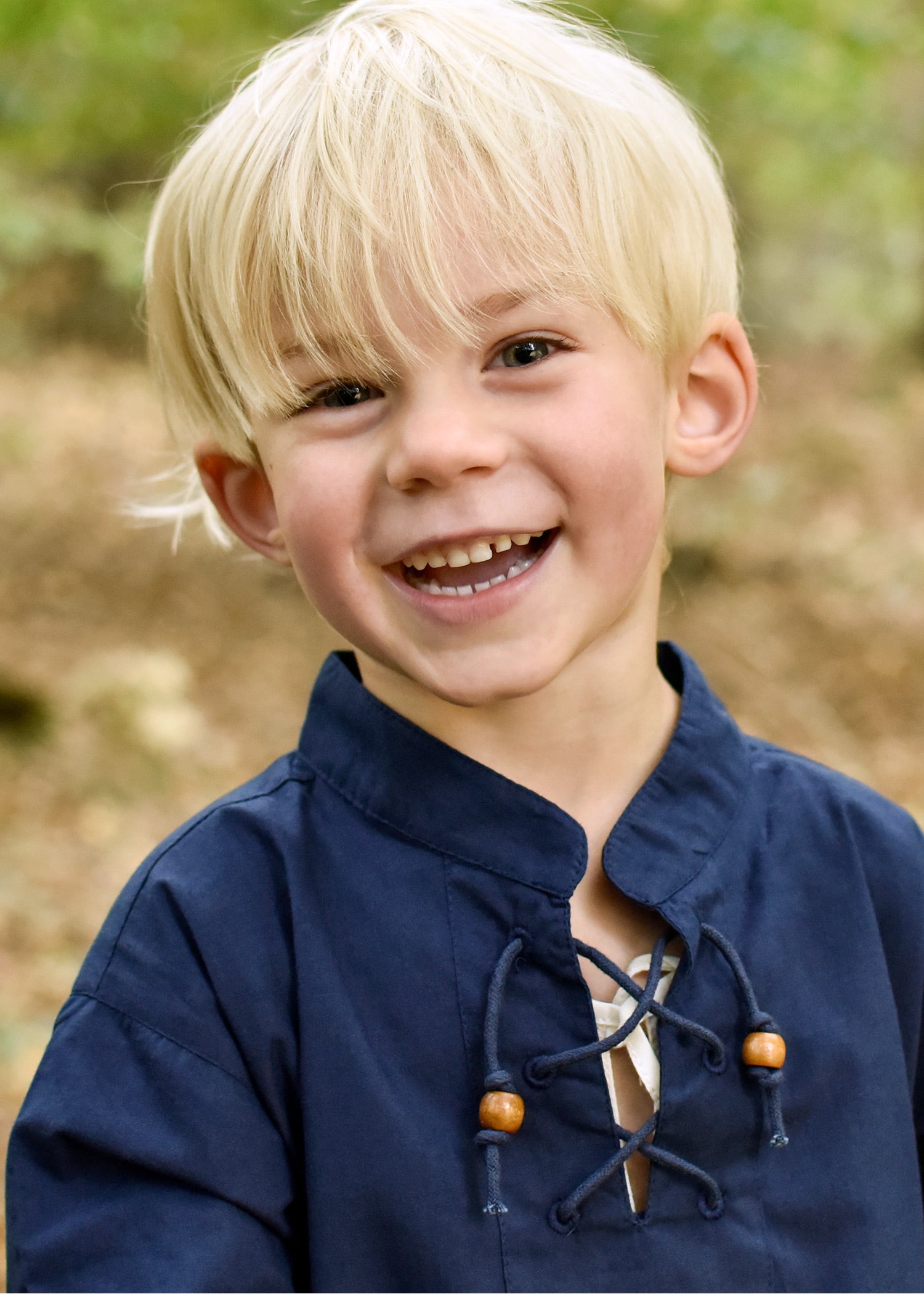 Imagen 2 - Camisa Medieval Infantil Colin, Azul