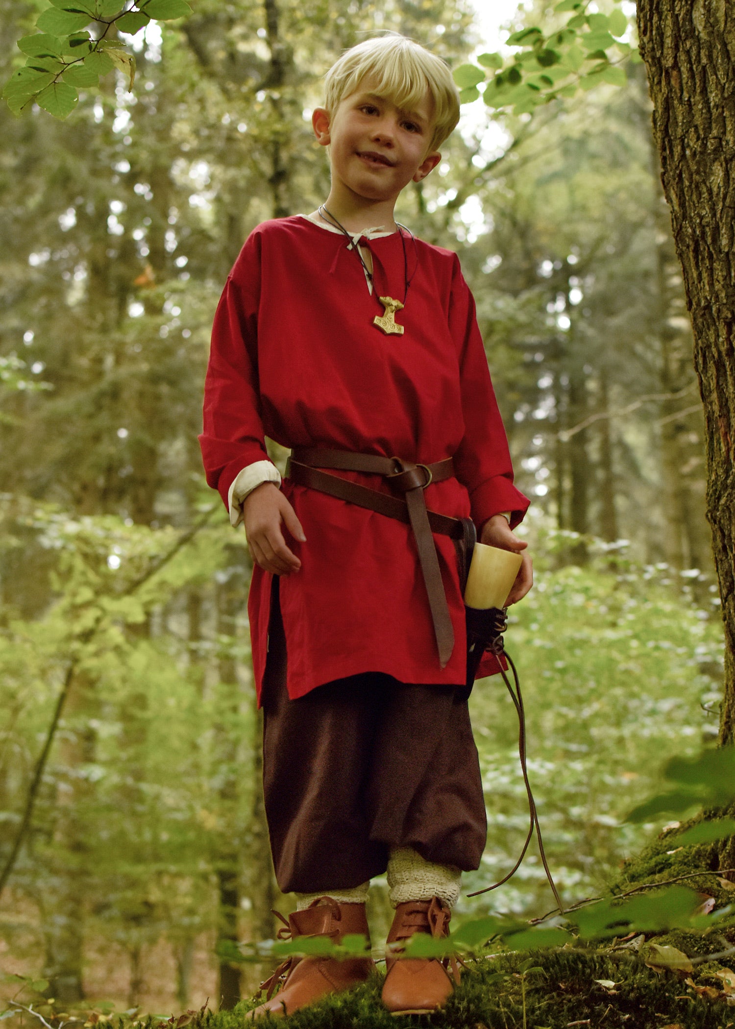 Imagen 1 - Túnica Medieval Infantil Arn, Roja