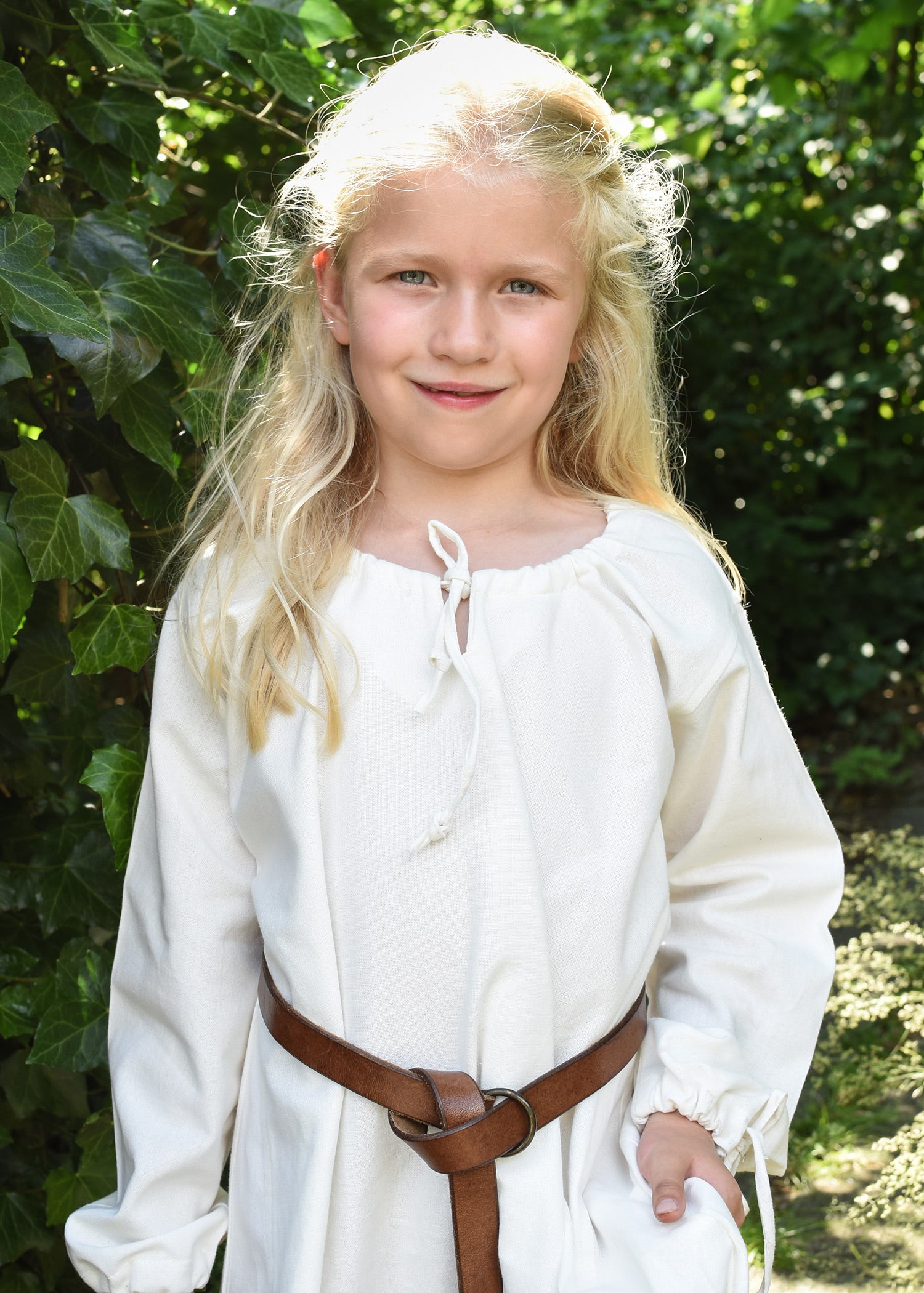 Imagen única de: Vestido Medieval Infantil, Camisola Ana, Natural.