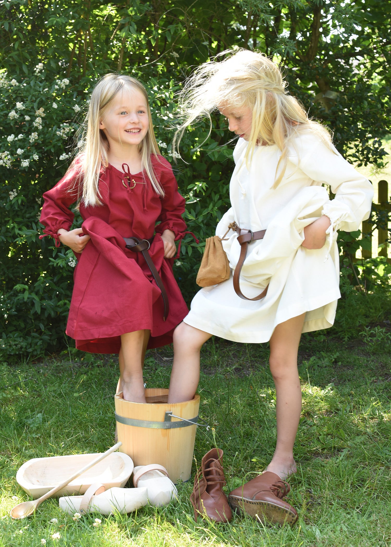 Imagen única de: Vestido Medieval Infantil, Camisola Ana, Natural.