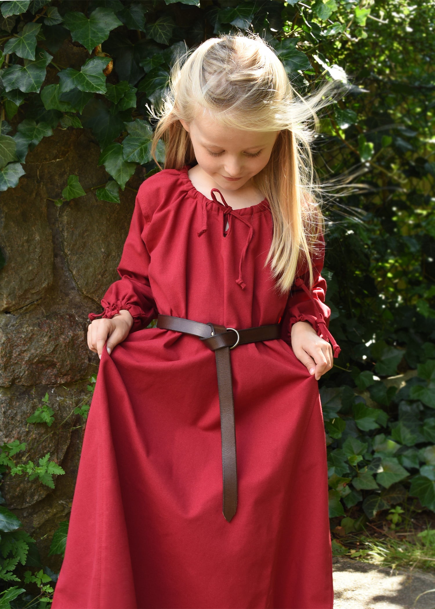 Imagen única de: Vestido Medieval Infantil, Vestido Interior Ana, Rojo
