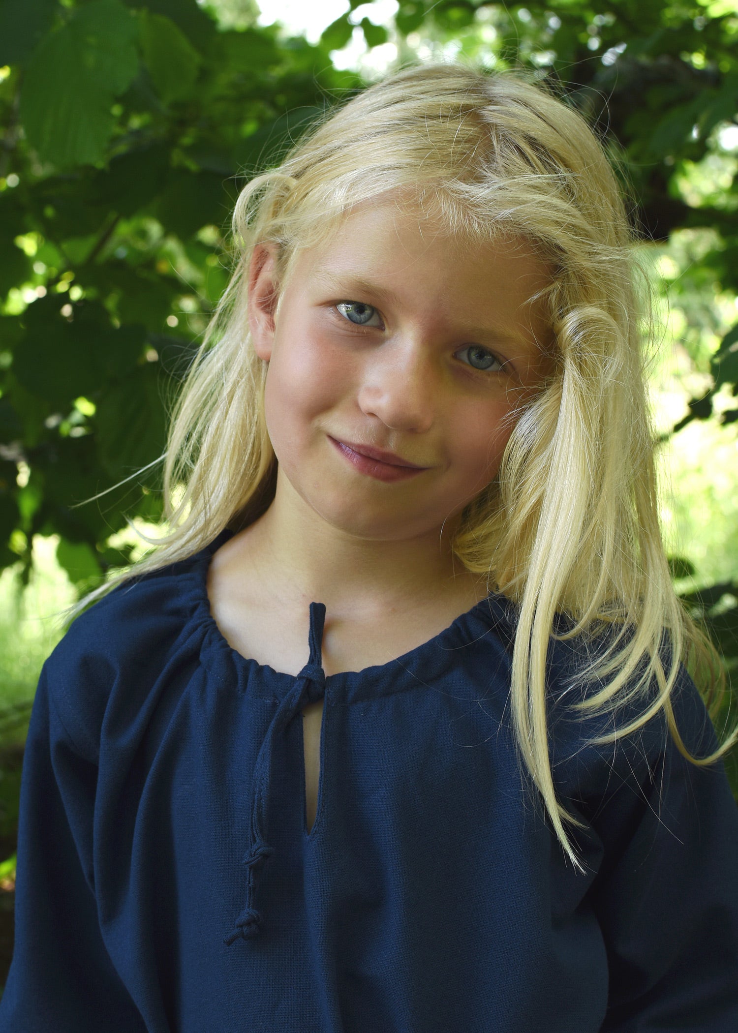 Imagen única de: Vestido Medieval Infantil, Vestido Interior Ana, Azul