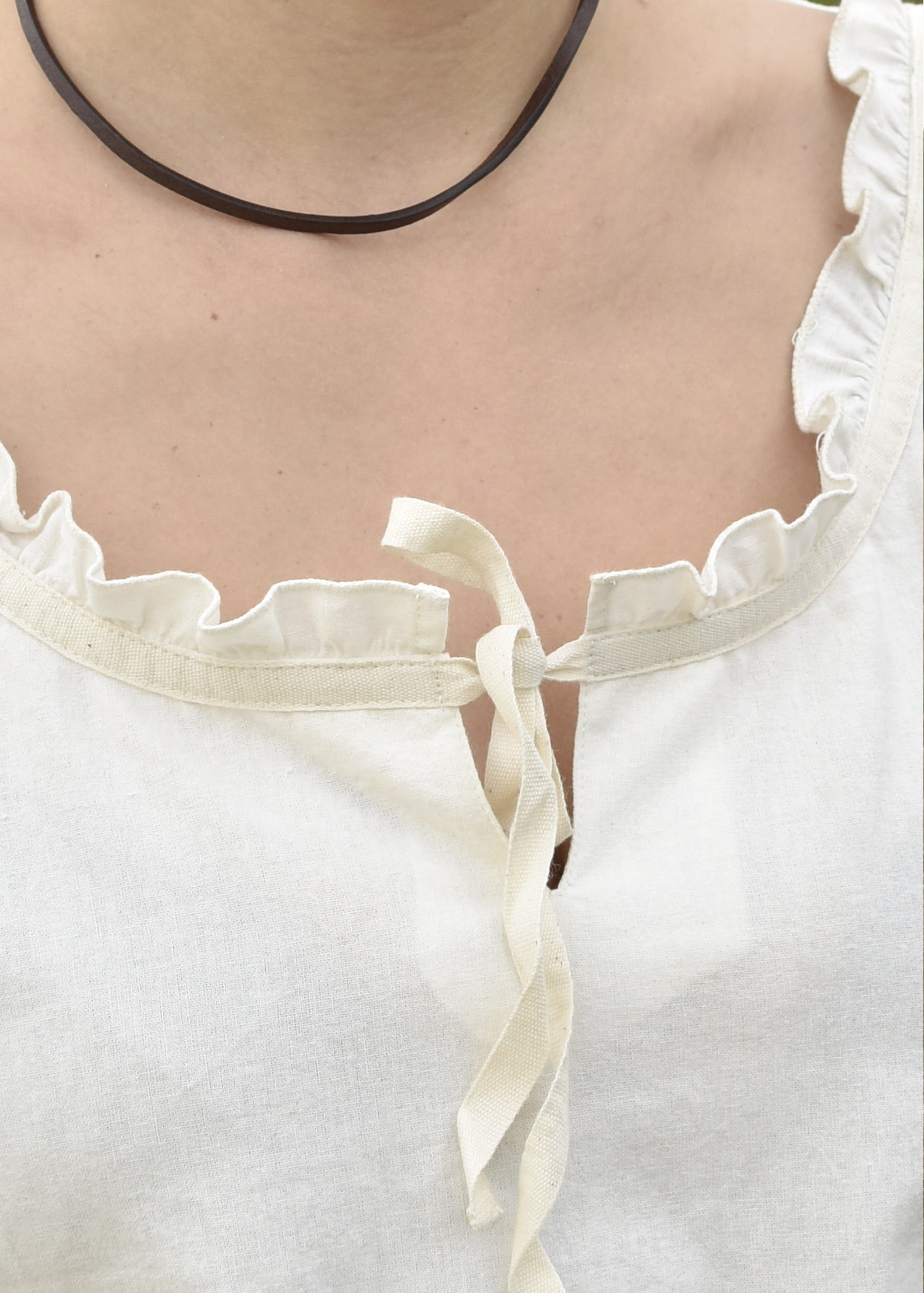 Imagen única de: Blusa Medieval Birga Con Manga 3/4, Natural