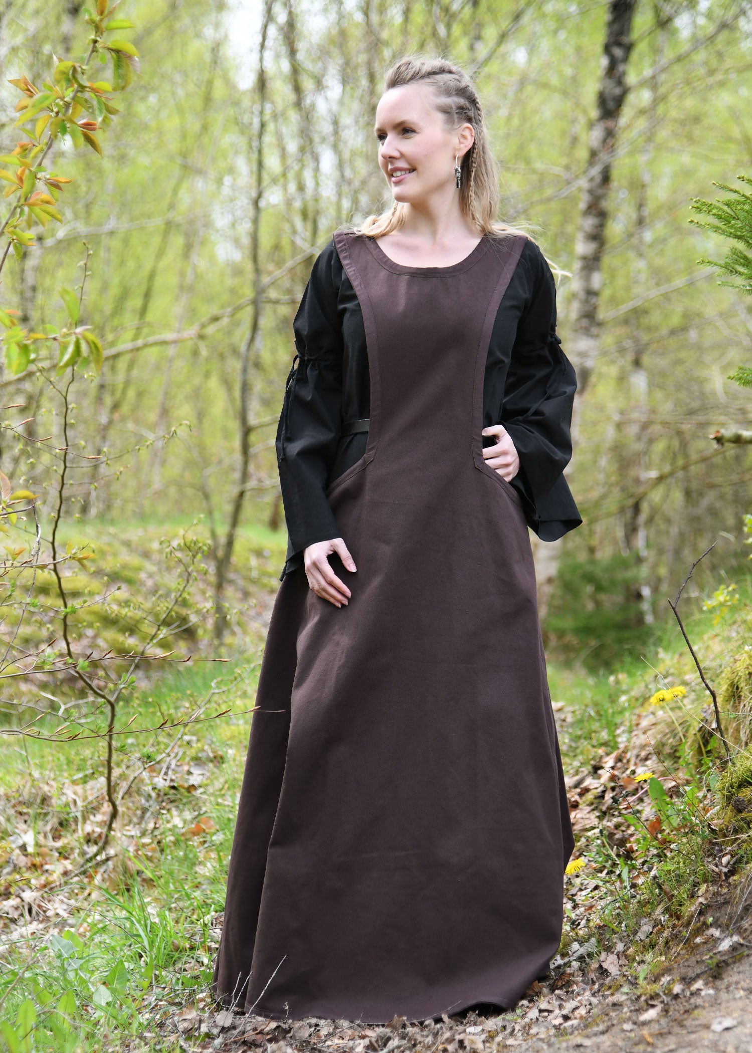 Imagen 1 - Vestido Medieval, Surcot Andra, Marrón