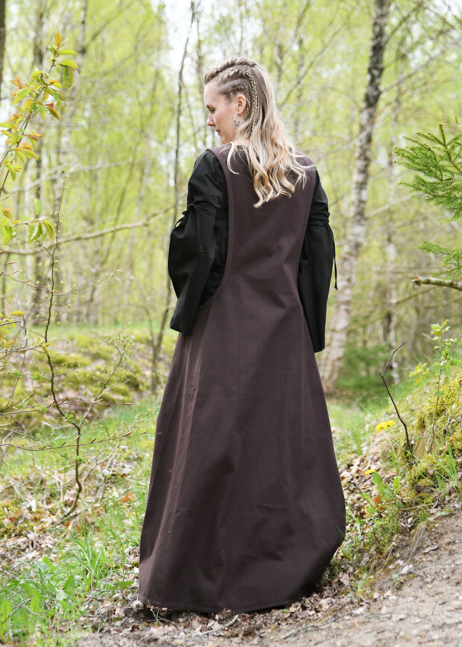 Imagen 4 - Vestido Medieval, Surcot Andra, Marrón