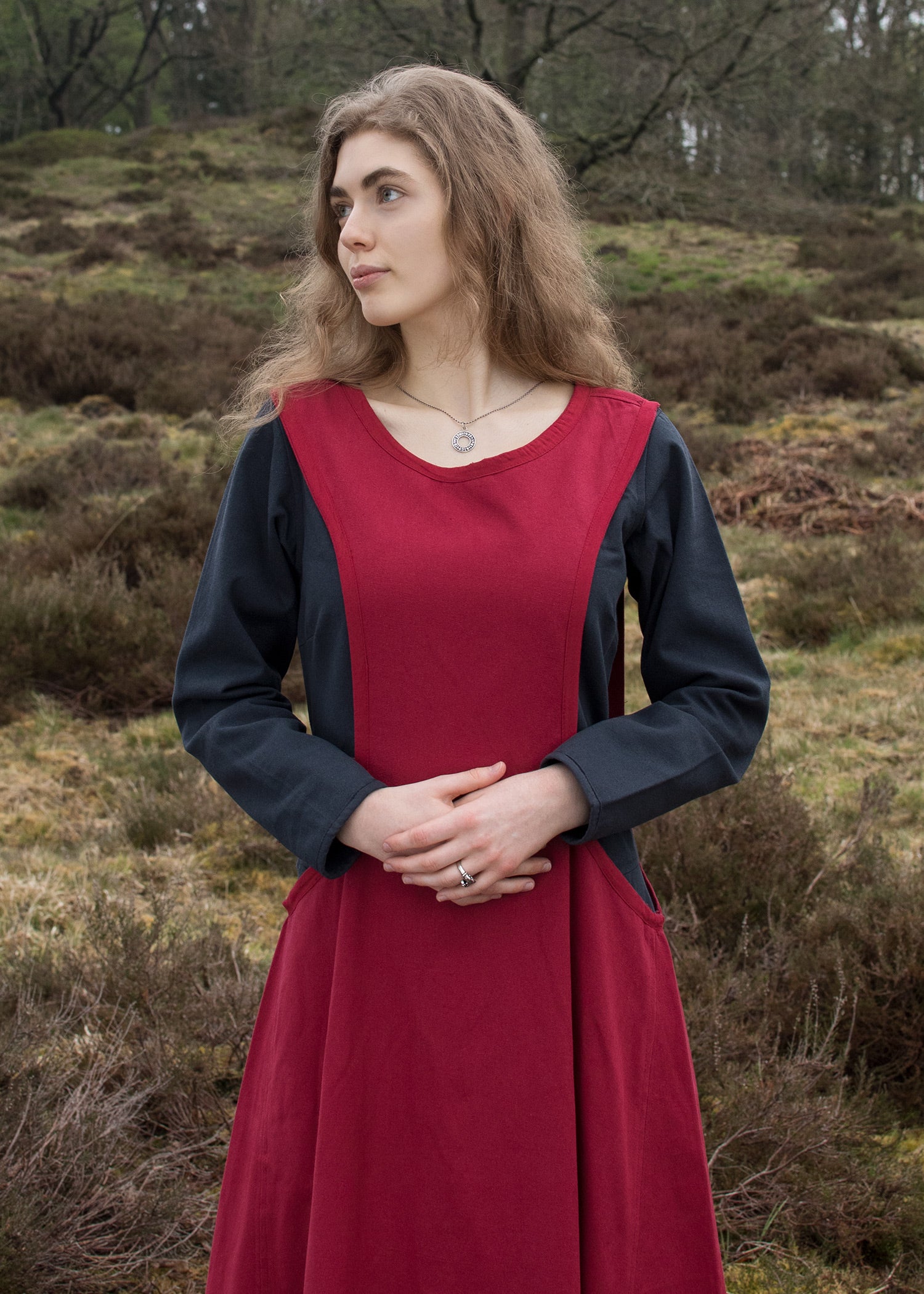 Imagen 3 - Vestido Medieval, Surcot Andra, Rojo