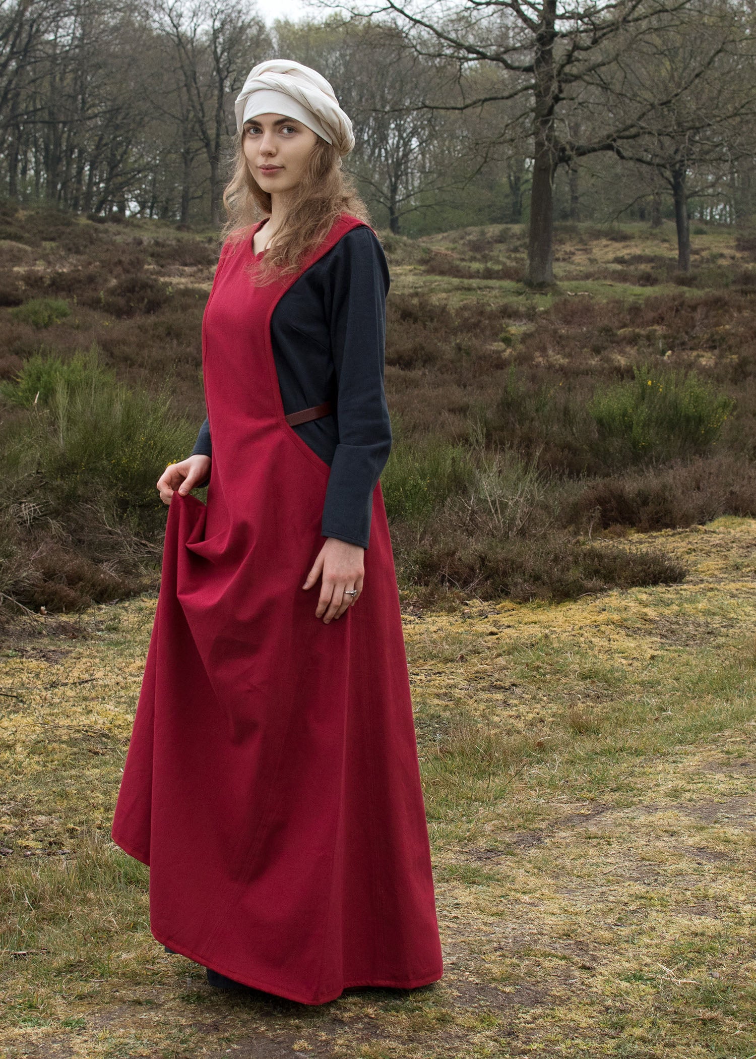 Imagen 2 - Vestido Medieval, Surcot Andra, Rojo