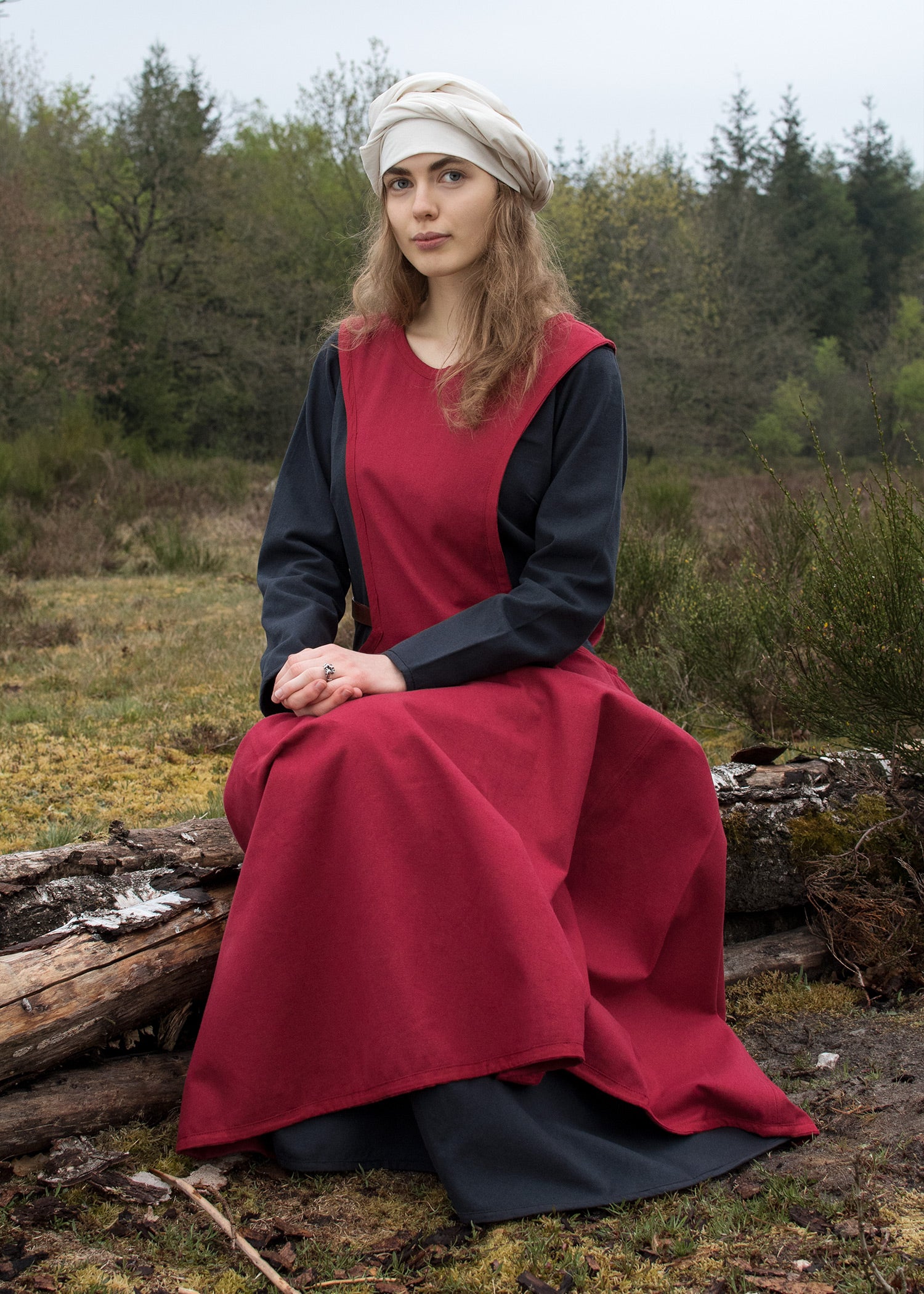 Imagen 4 - Vestido Medieval, Surcot Andra, Rojo