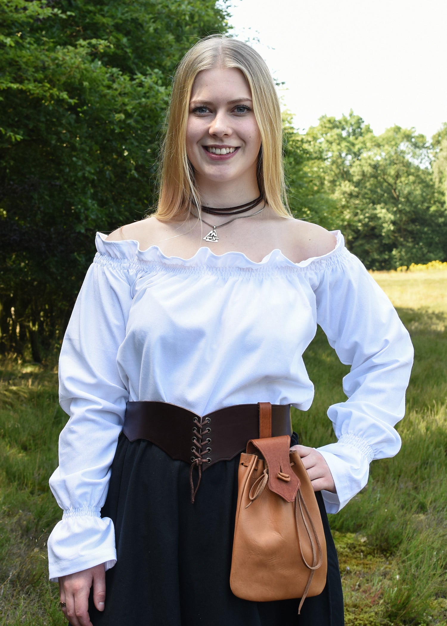 Imagen 1 - Blusa Medieval Carmen, Blanca