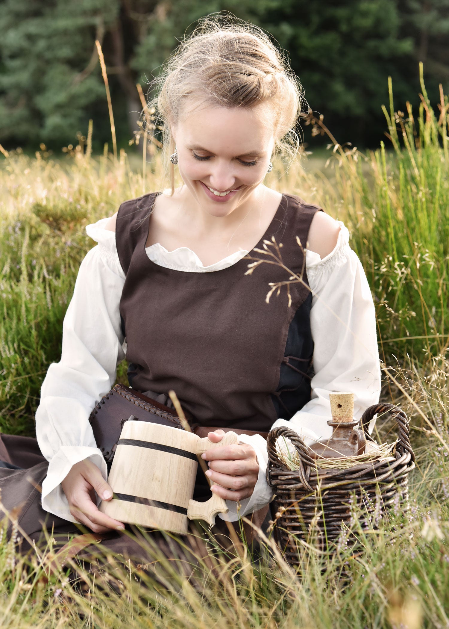 Imagen única de: Blusa Medieval Carmen, Natural