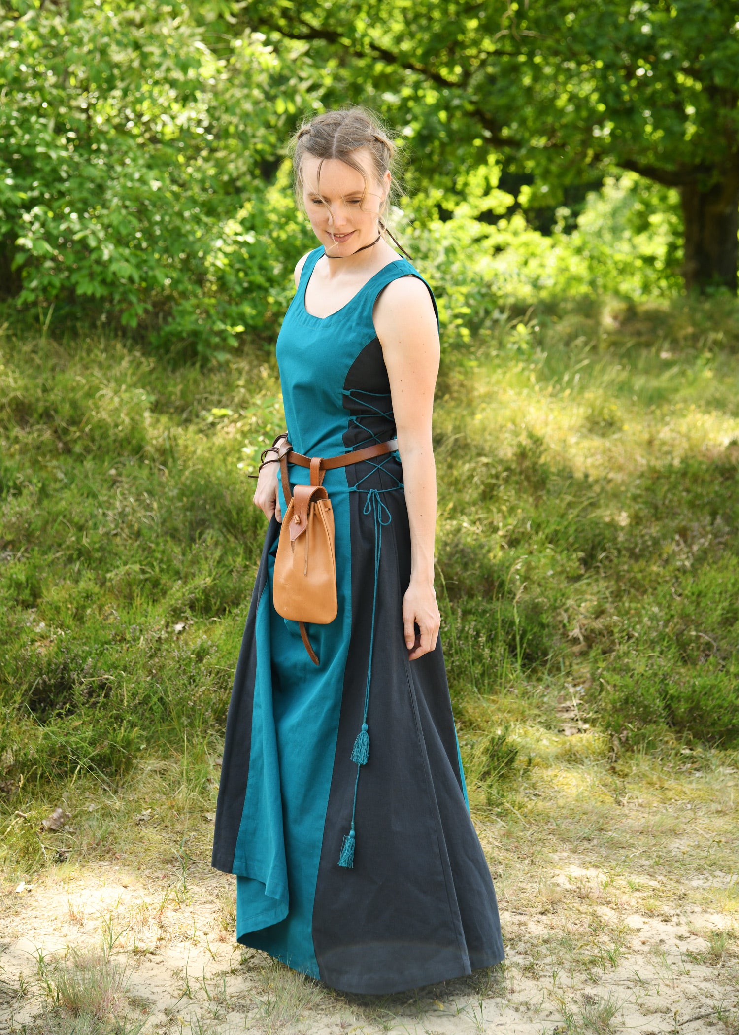 Imagen única de: Vestido Largo Sin Mangas Jarle, Vestido De Tirantes, Petróleo/azul Oscuro